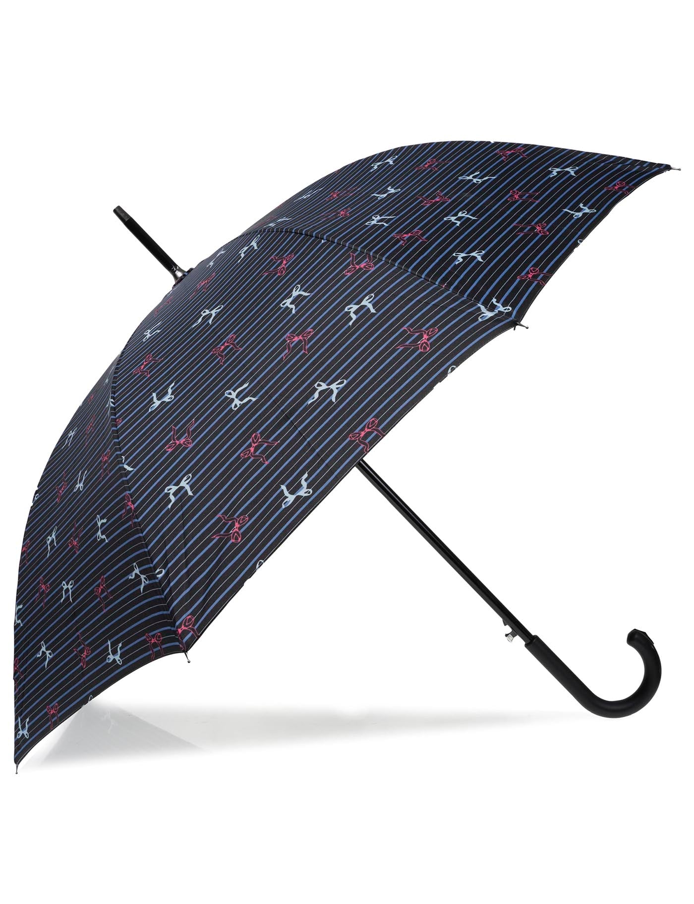 isotoner-parapluie-canne-auto-rayure-n-ud-bleu image 6
