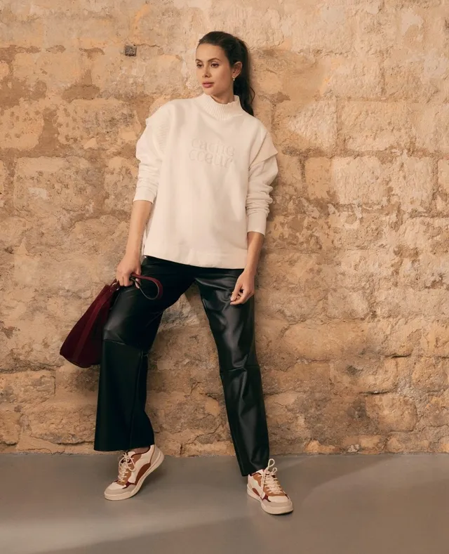 cache-c-ur-pantalon-de-maternit-alix-simili-cuir-noir image 1