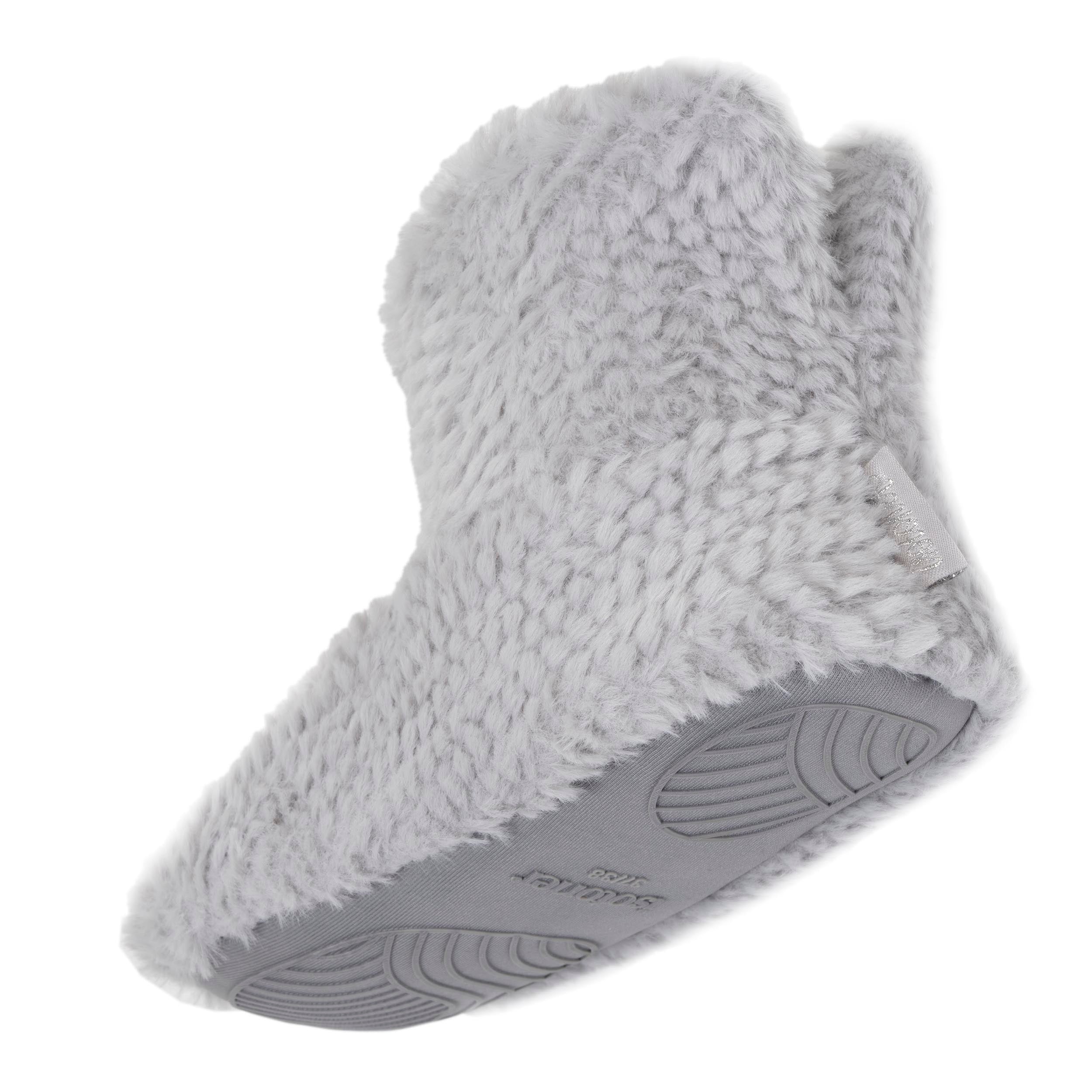 isotoner-chaussons-bottillons-femme-gris-textur image 5