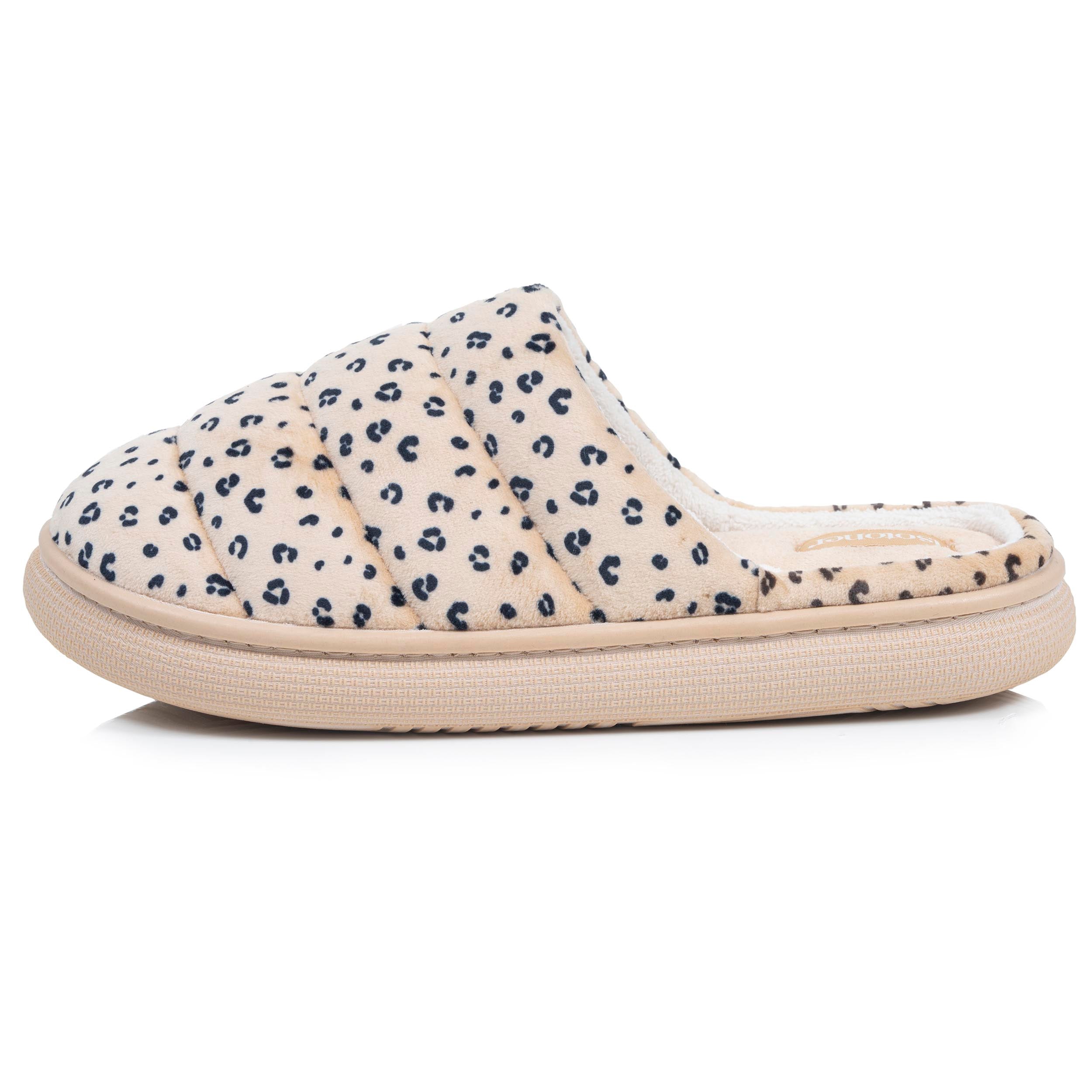 isotoner-chaussons-mules-femme-bloup-l-opard-clair image 4