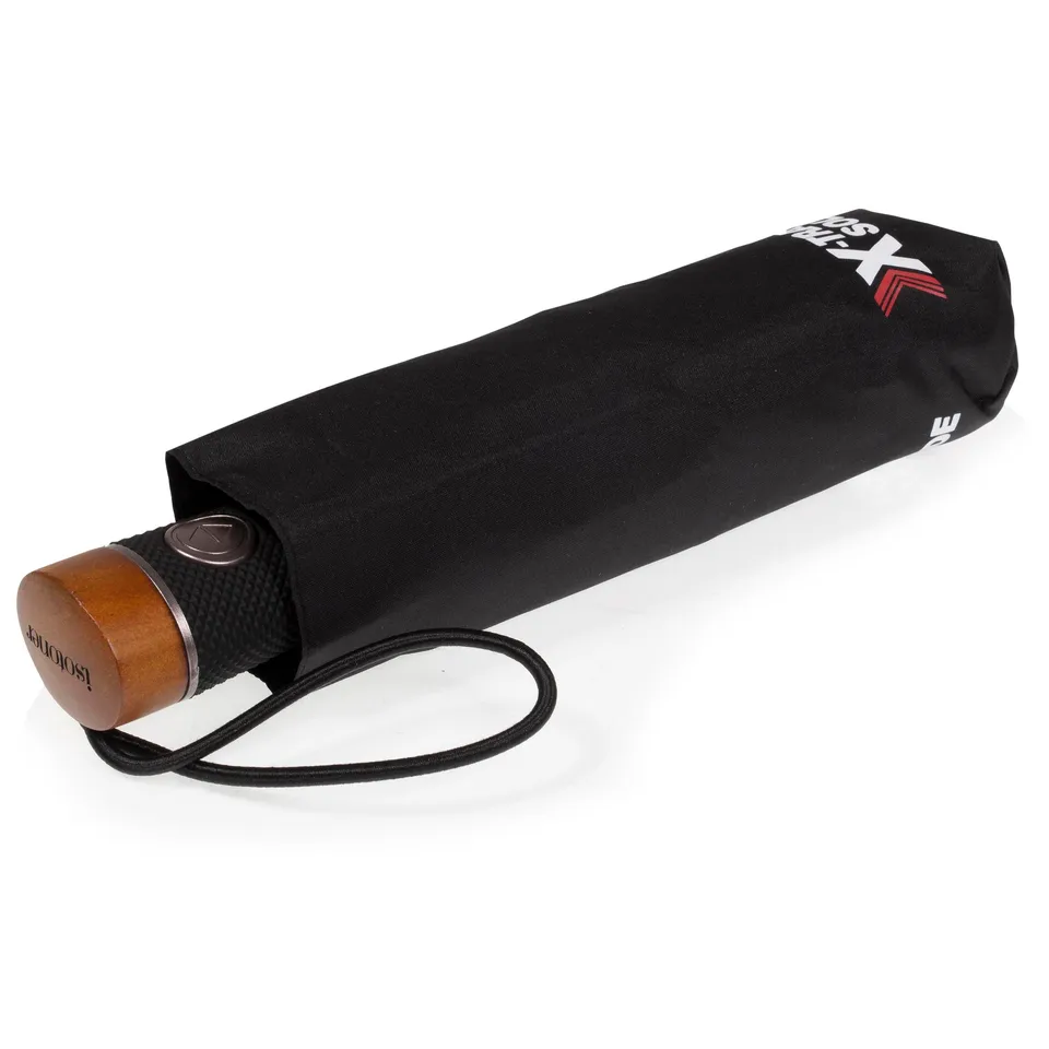 isotoner-parapluie-bois-x-tra-solide-noir-deluxe image 1