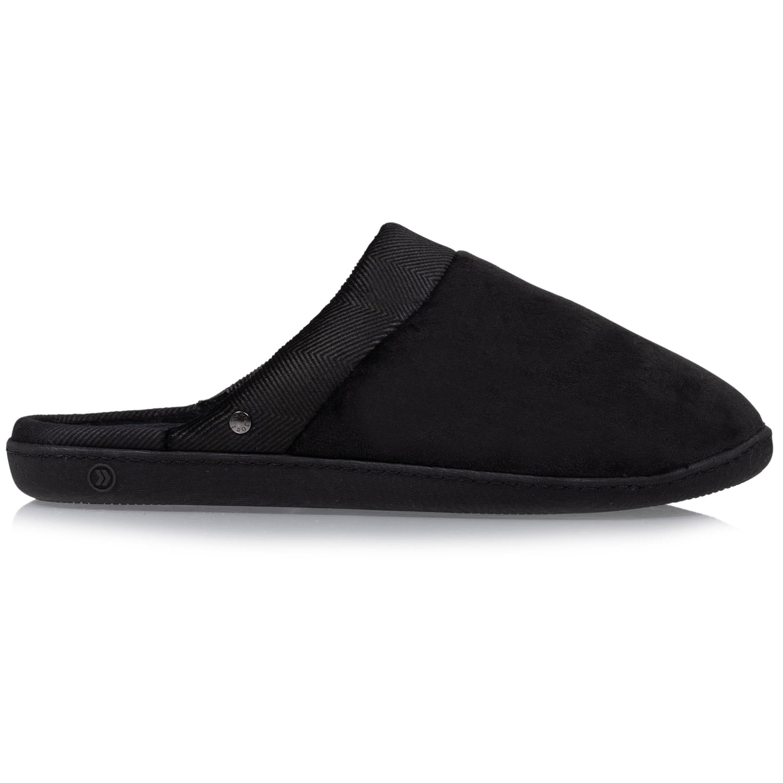 isotoner-chaussons-mules-ergo-homme-noir-micro-velours image 8