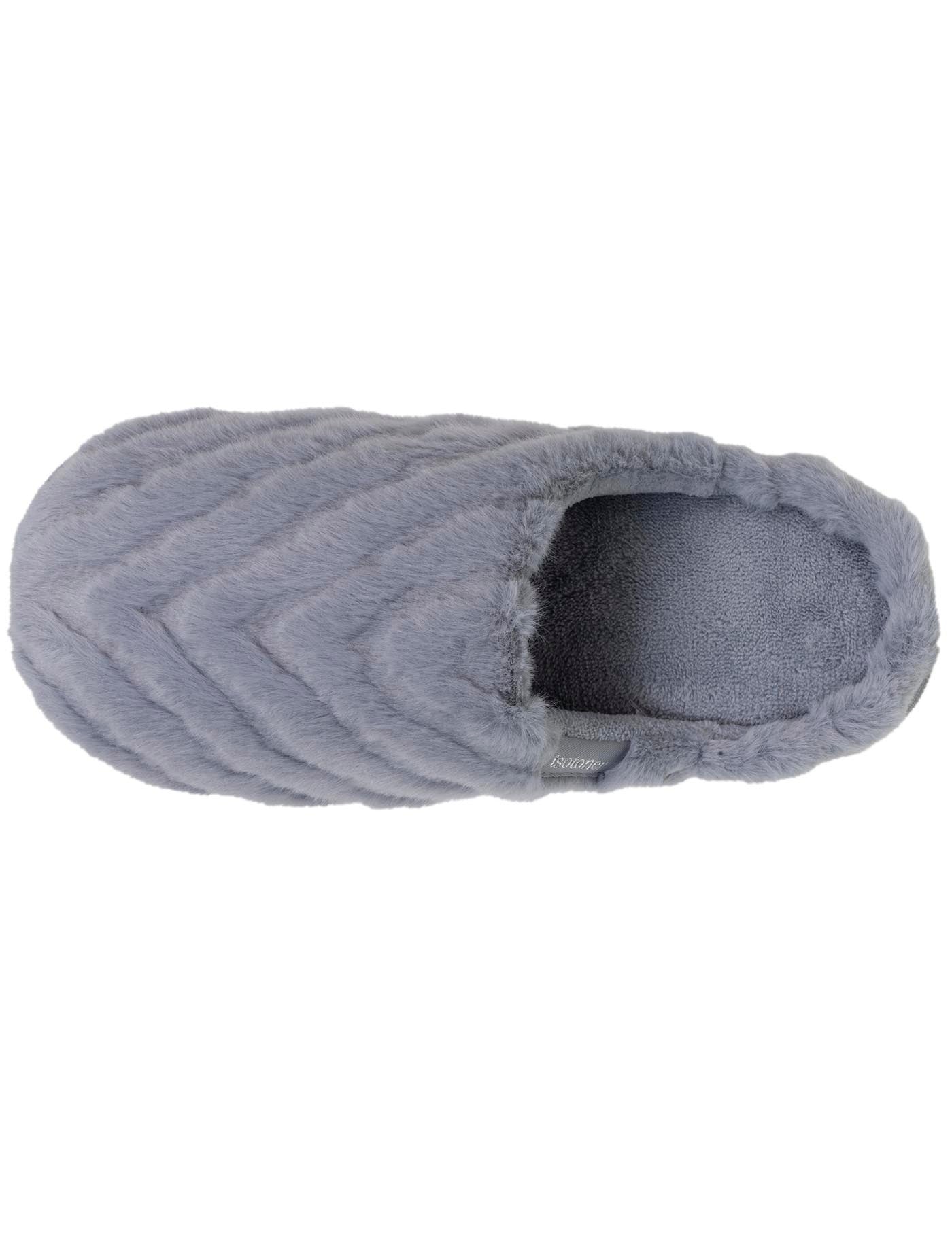 isotoner-chaussons-mules-femme-bloup-gris image 6