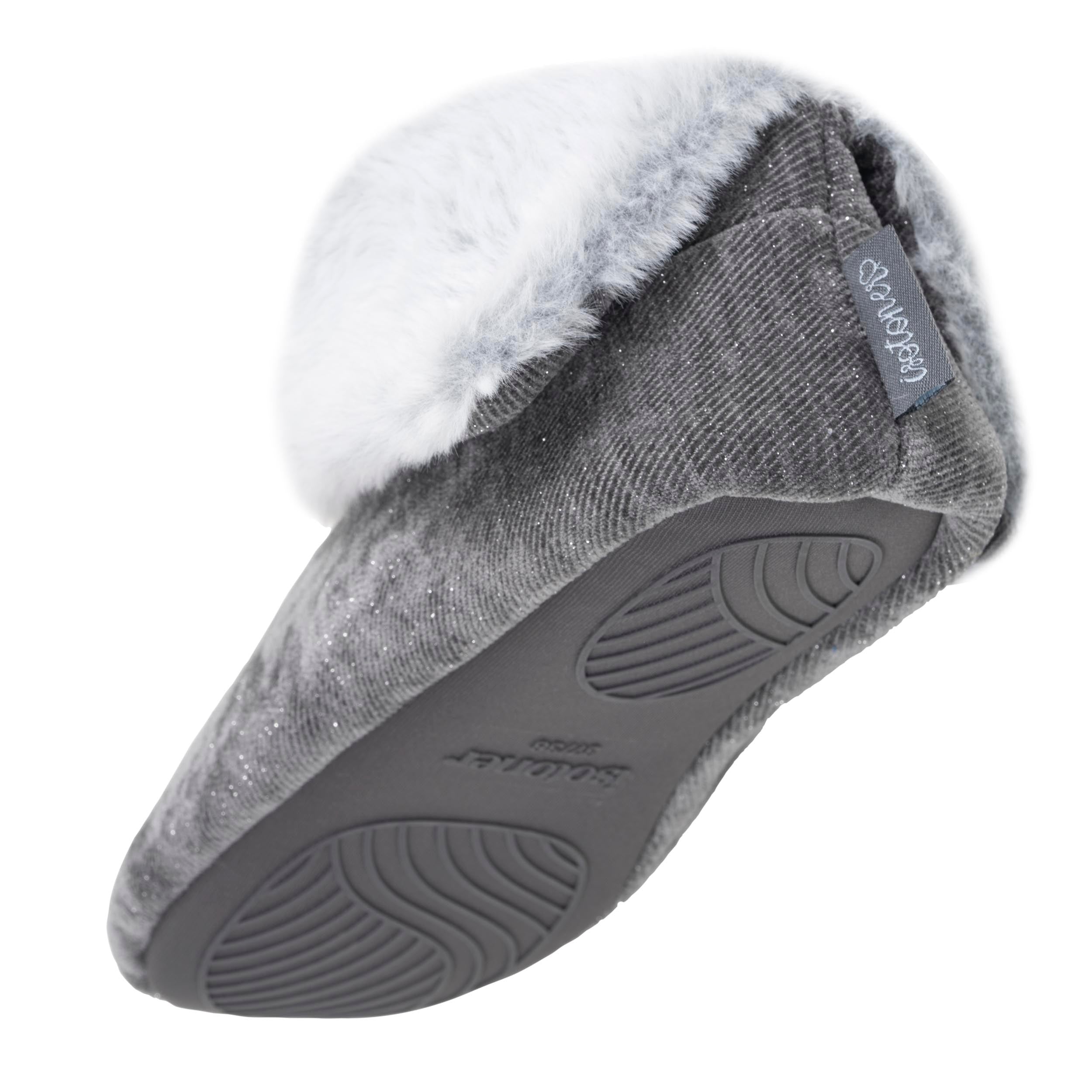 isotoner-chaussons-bottillons-femme-paillet-gris-fonc image 5