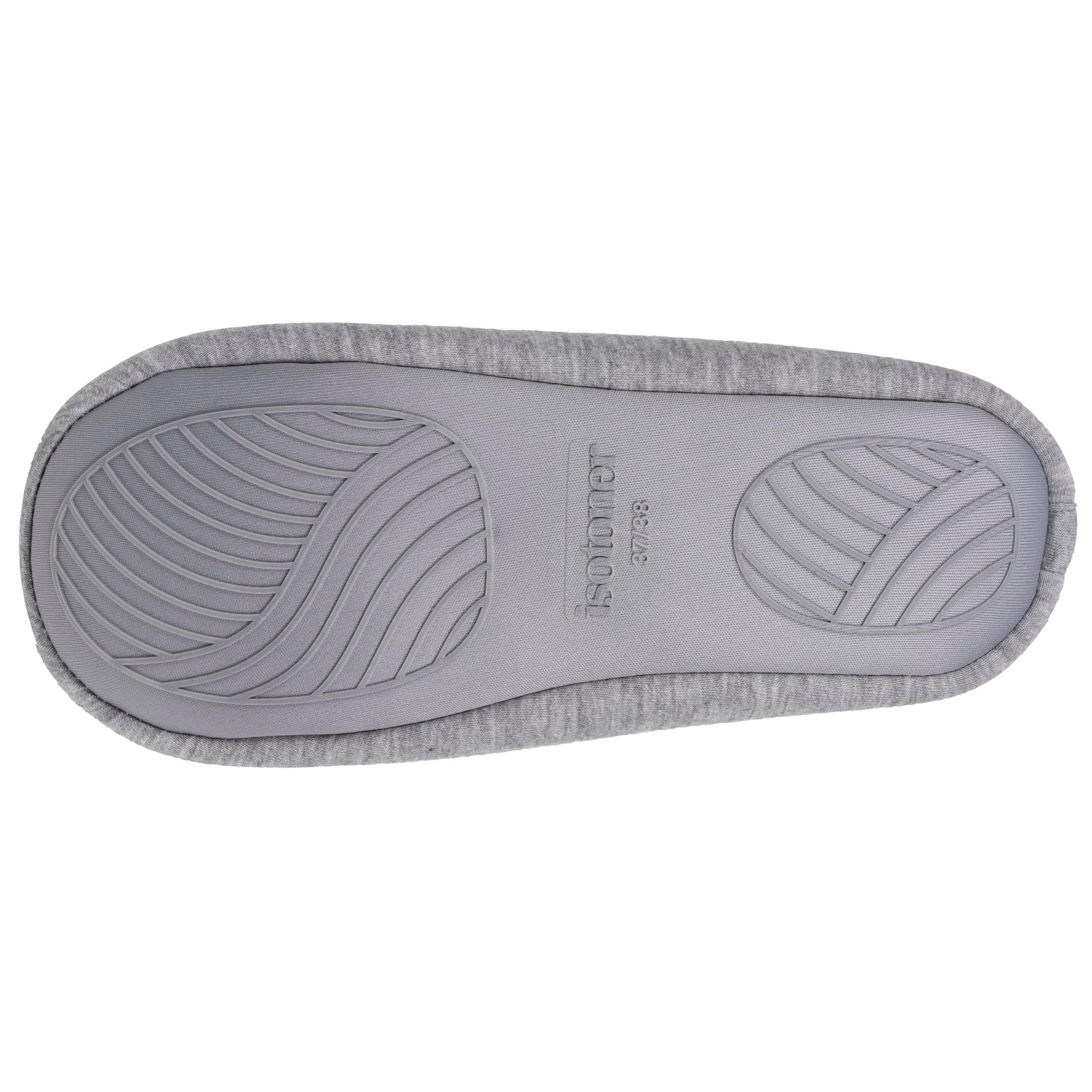 isotoner-chaussons-ballerines-femme-gris-n-ud-satin image 5