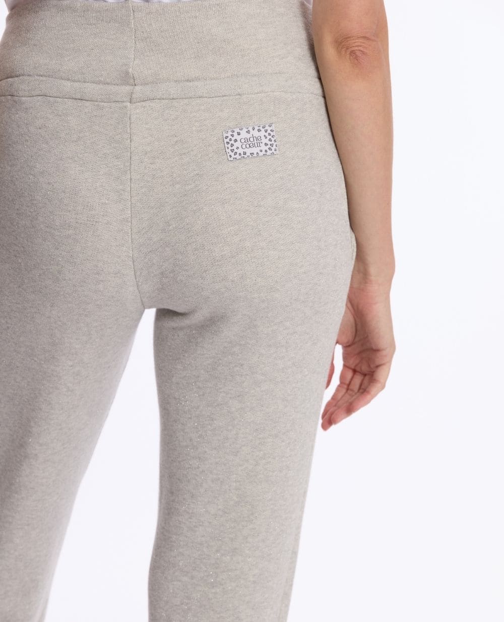cache-c-ur-billie-jogging-de-maternit-gris-paillet-coton-bio image 8