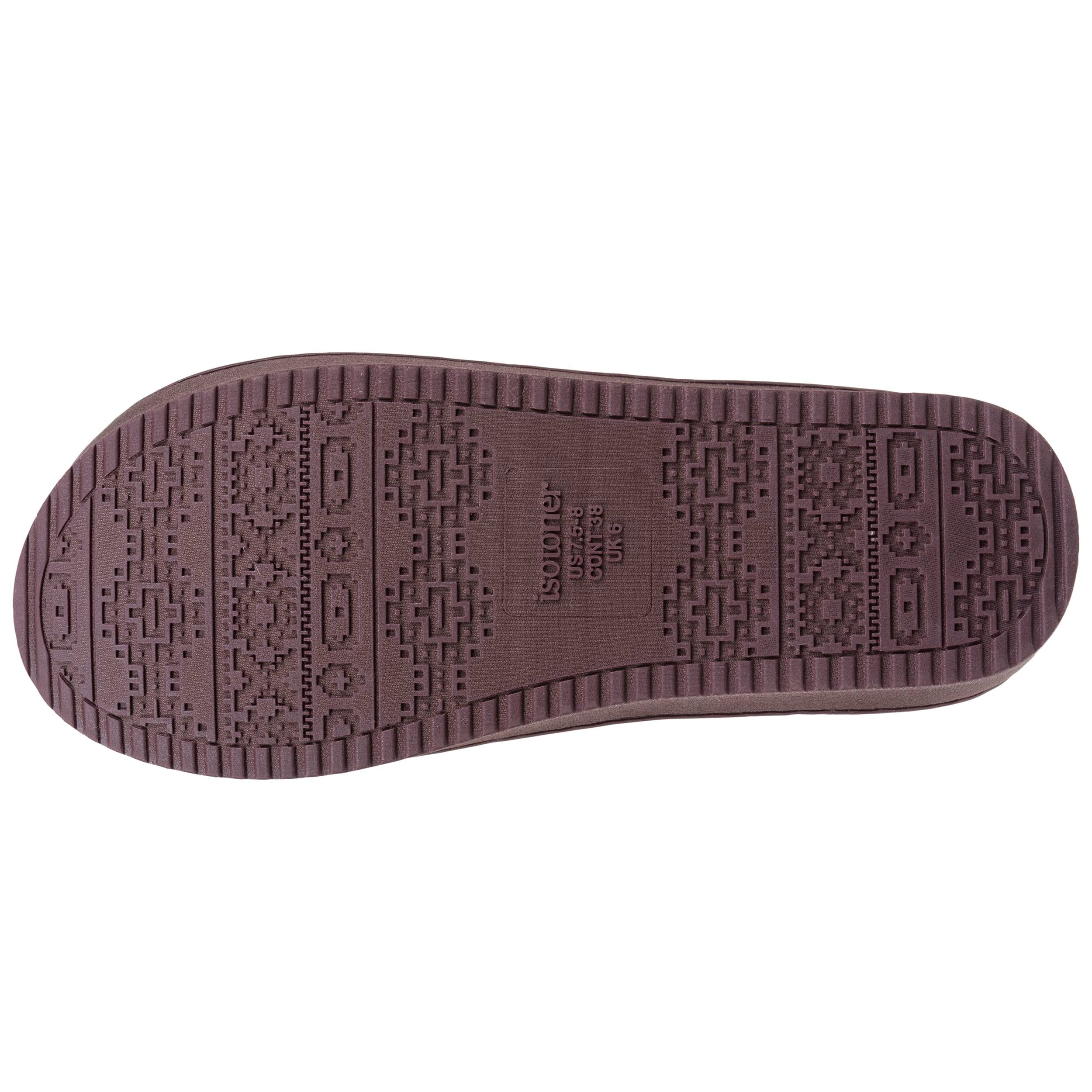 isotoner-chaussons-mules-plateforme-femme-cachou image 5