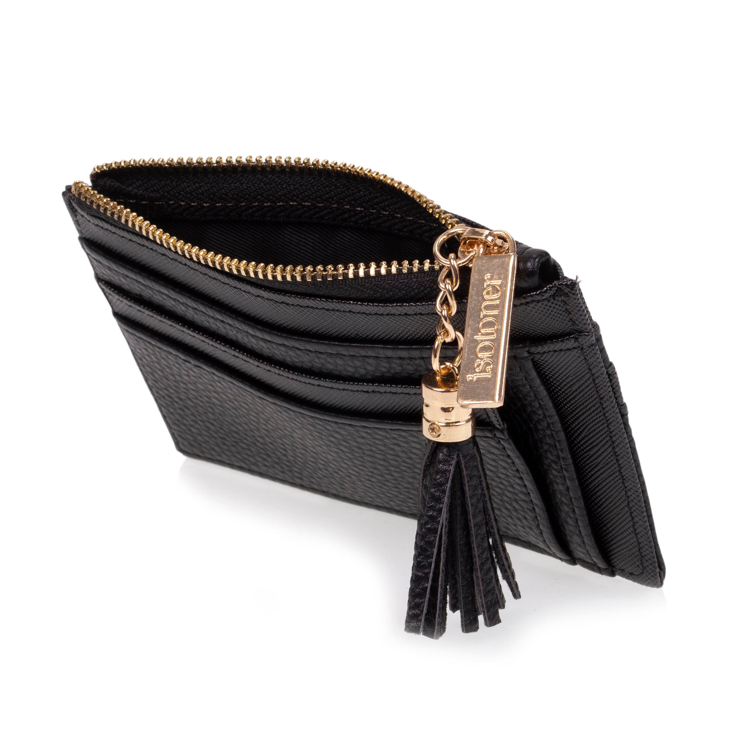 isotoner-porte-cartes-femme-zipp-noir-anti-rfid-2 image 3