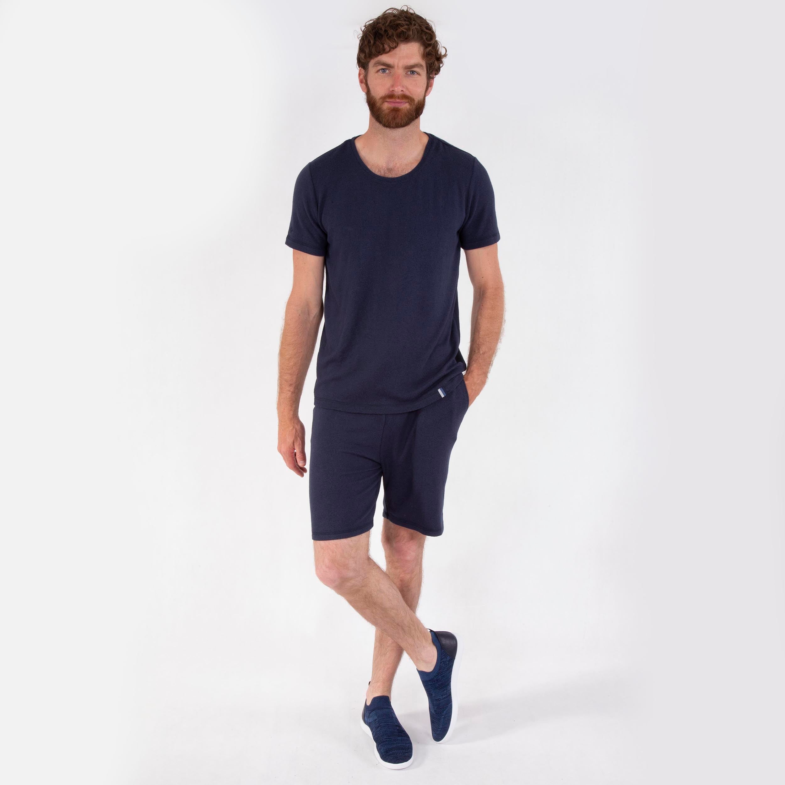 isotoner-short-homme-bleu-marine-ultra-doux image 4