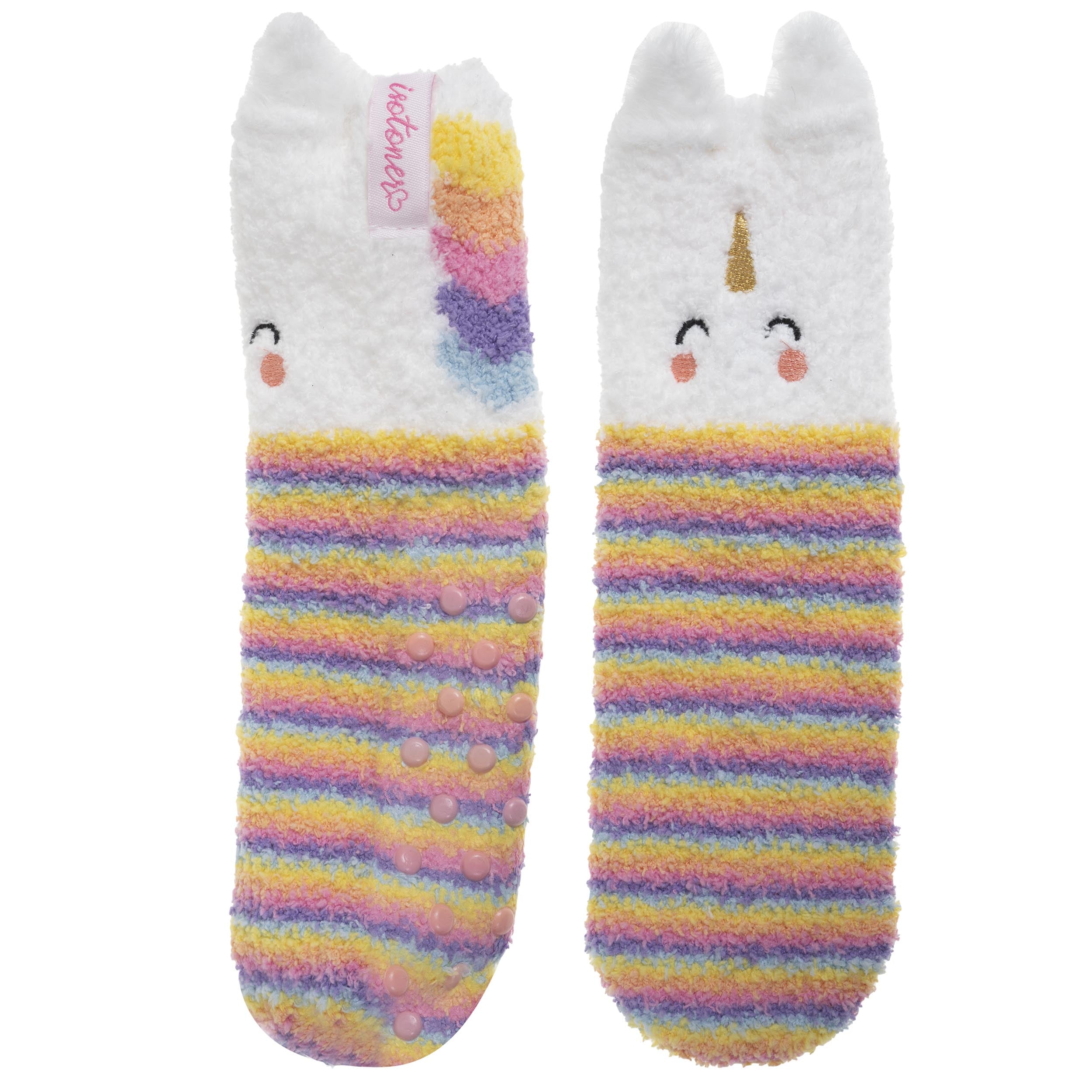 isotoner-chaussettes-antid-rapantes-fille-licorne-multico-5-8-ans image 2