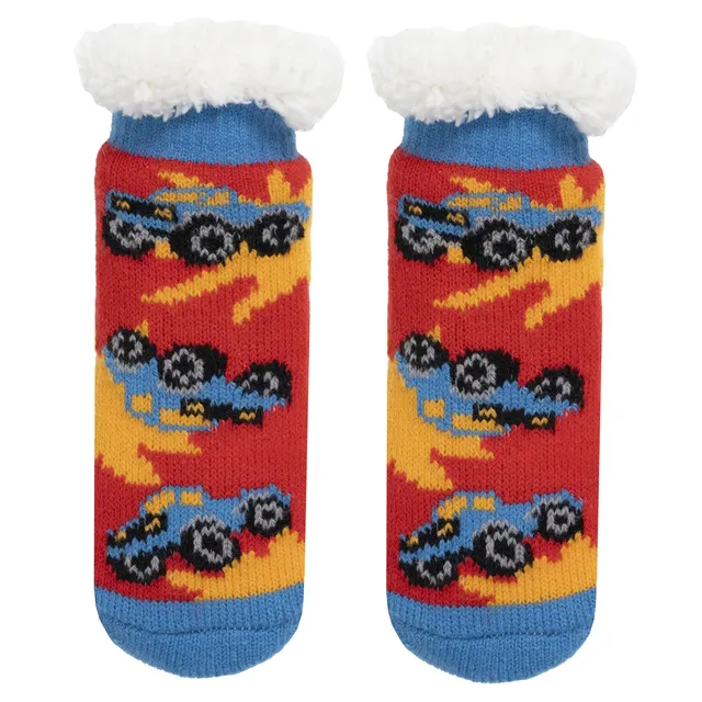 isotoner-chaussettes-fourr-es-enfant-rouge-1-8-ans image 1