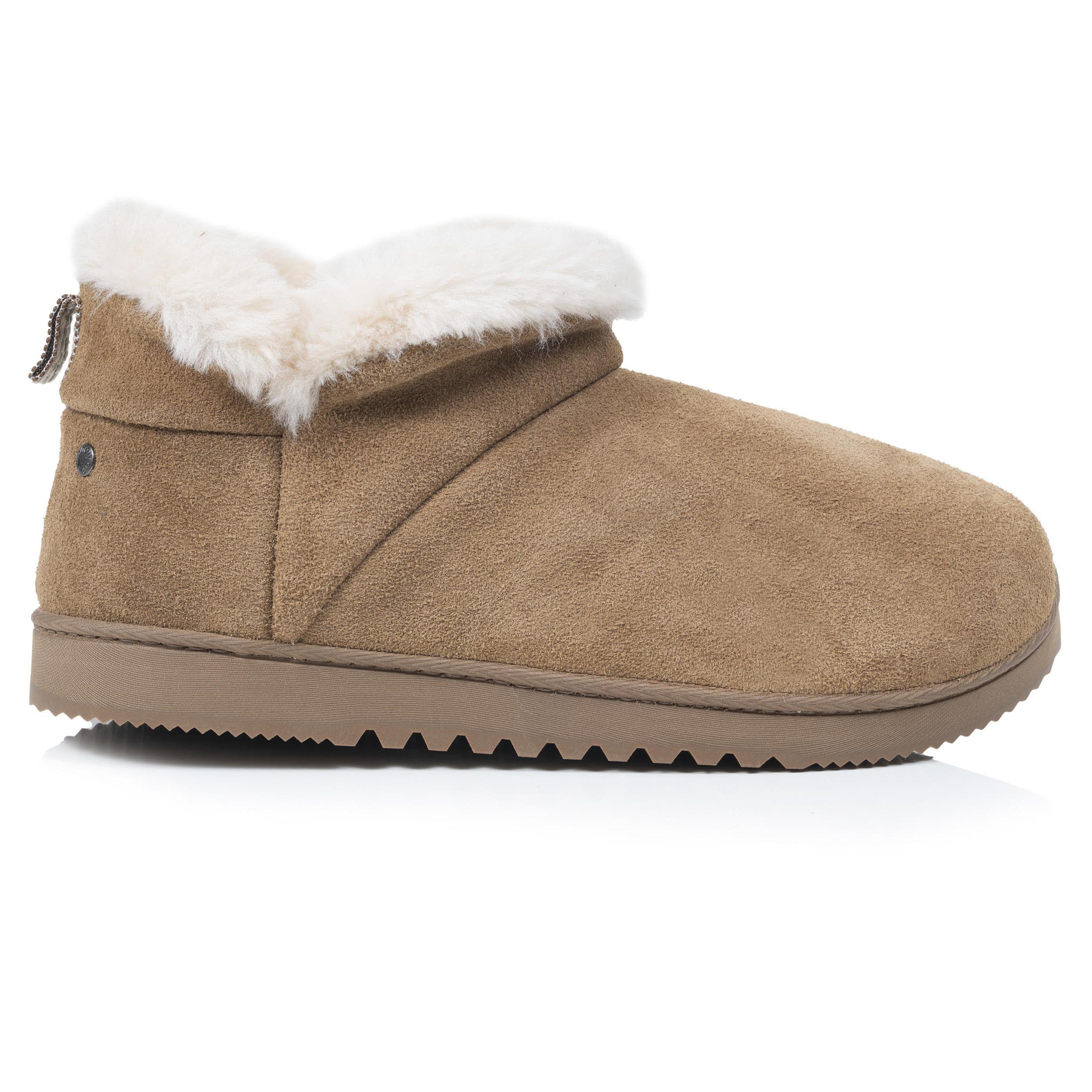 isotoner-chaussons-bottillons-cuir-femme-camel image 8