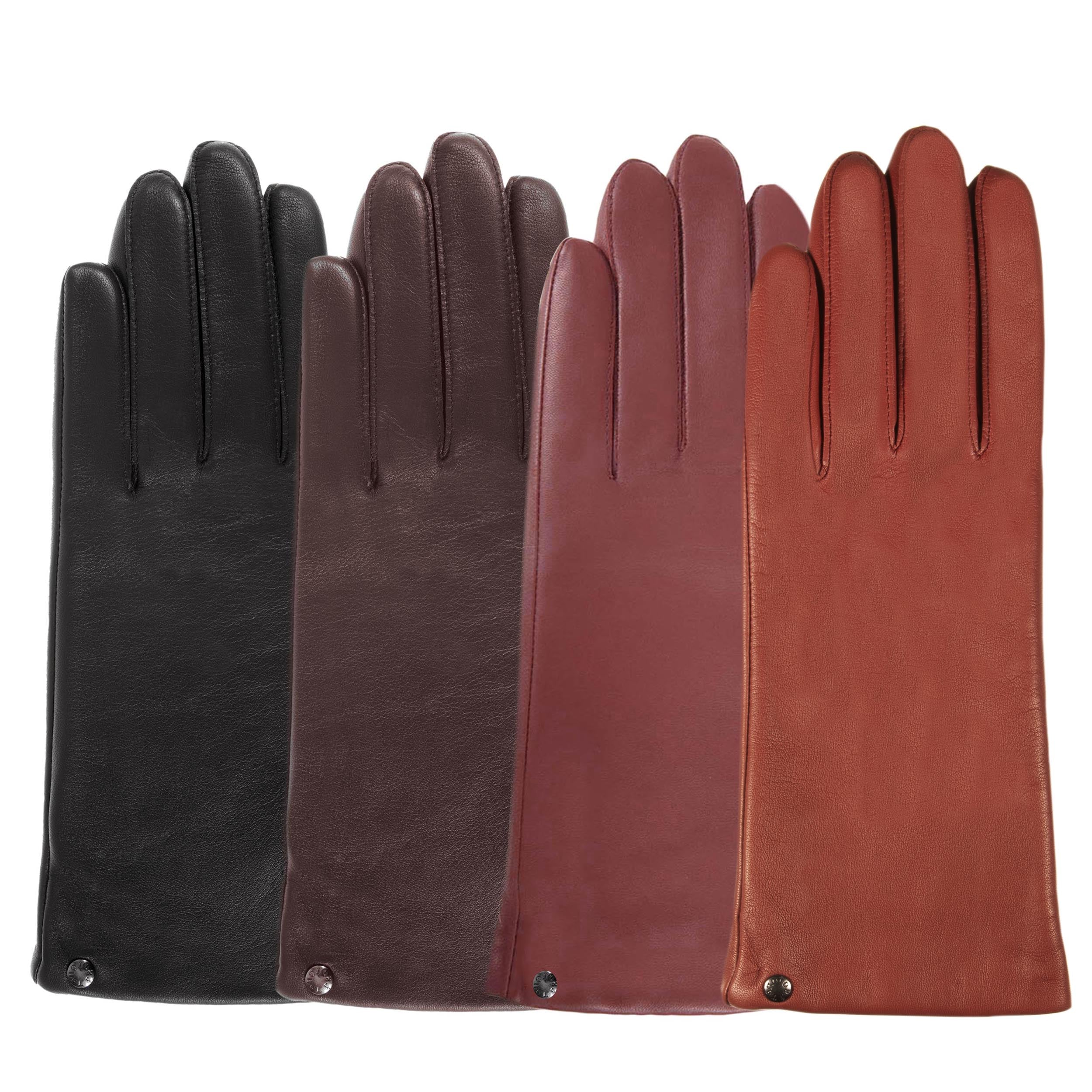isotoner-gants-femme-tactiles-cuir-mandarine-cuir-d-agneau-doubl-cachemire image 2