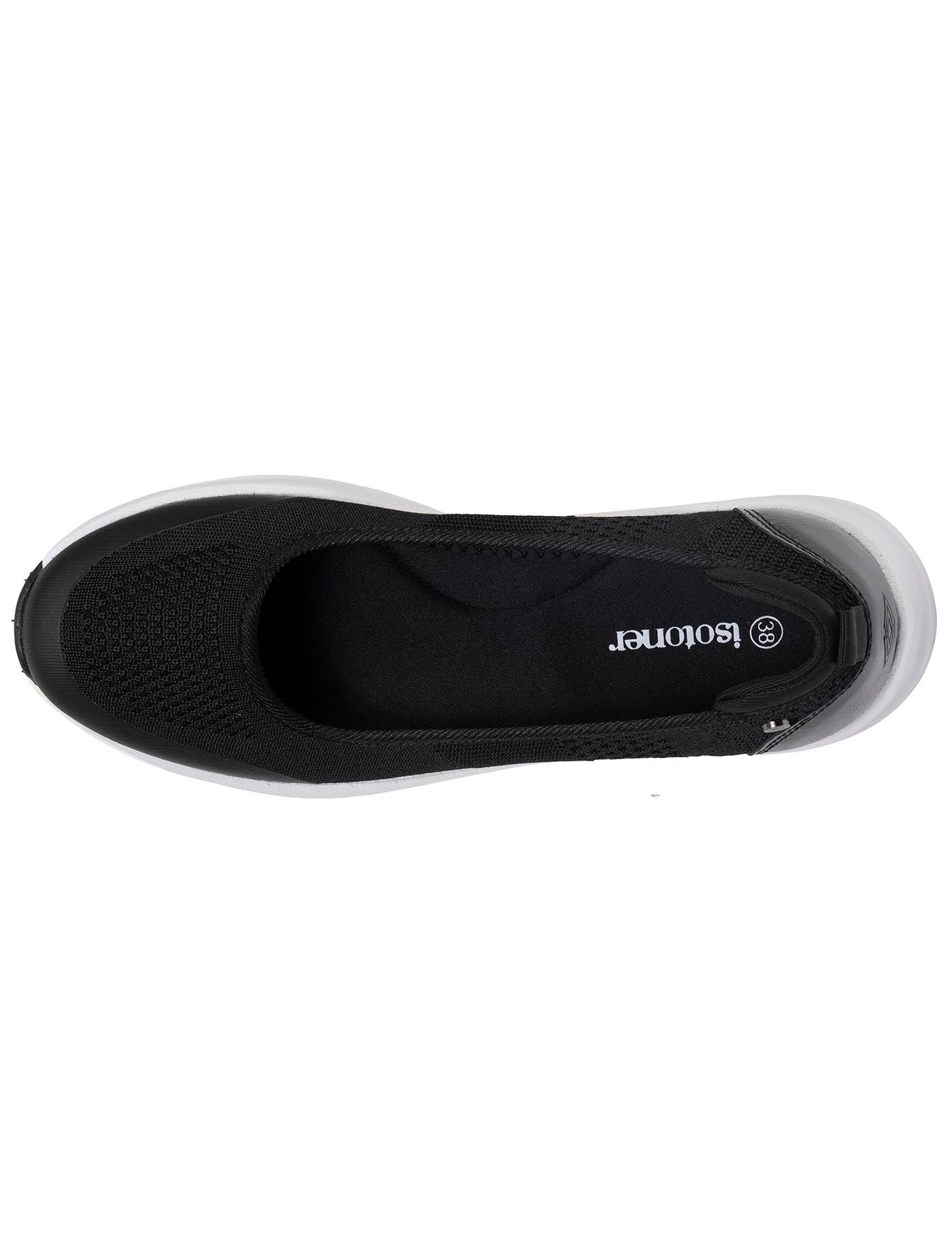 isotoner-ballerines-femme-confort-semelle-sport-noir image 7