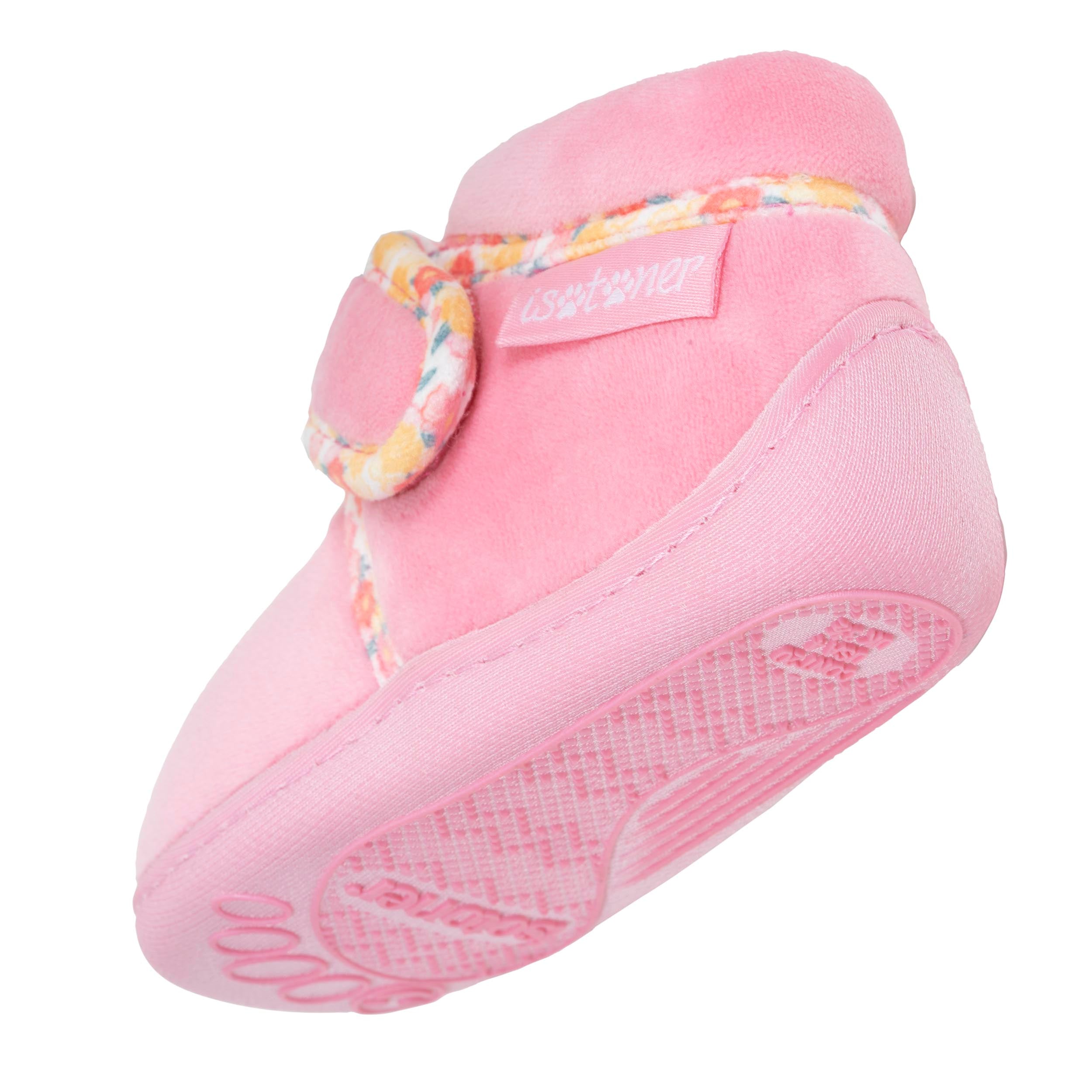 isotoner-chaussons-bottillons-scratch-b-b-rose-microvelours image 5