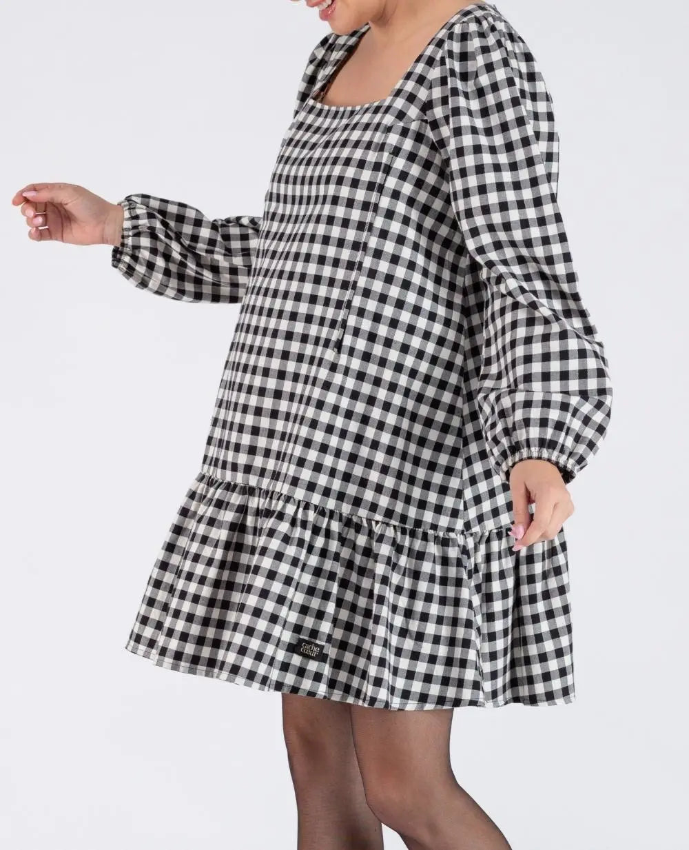 cache-c-ur-robe-patti-noir-blanc-grossesse-et-allaitement-coton-bio image 3