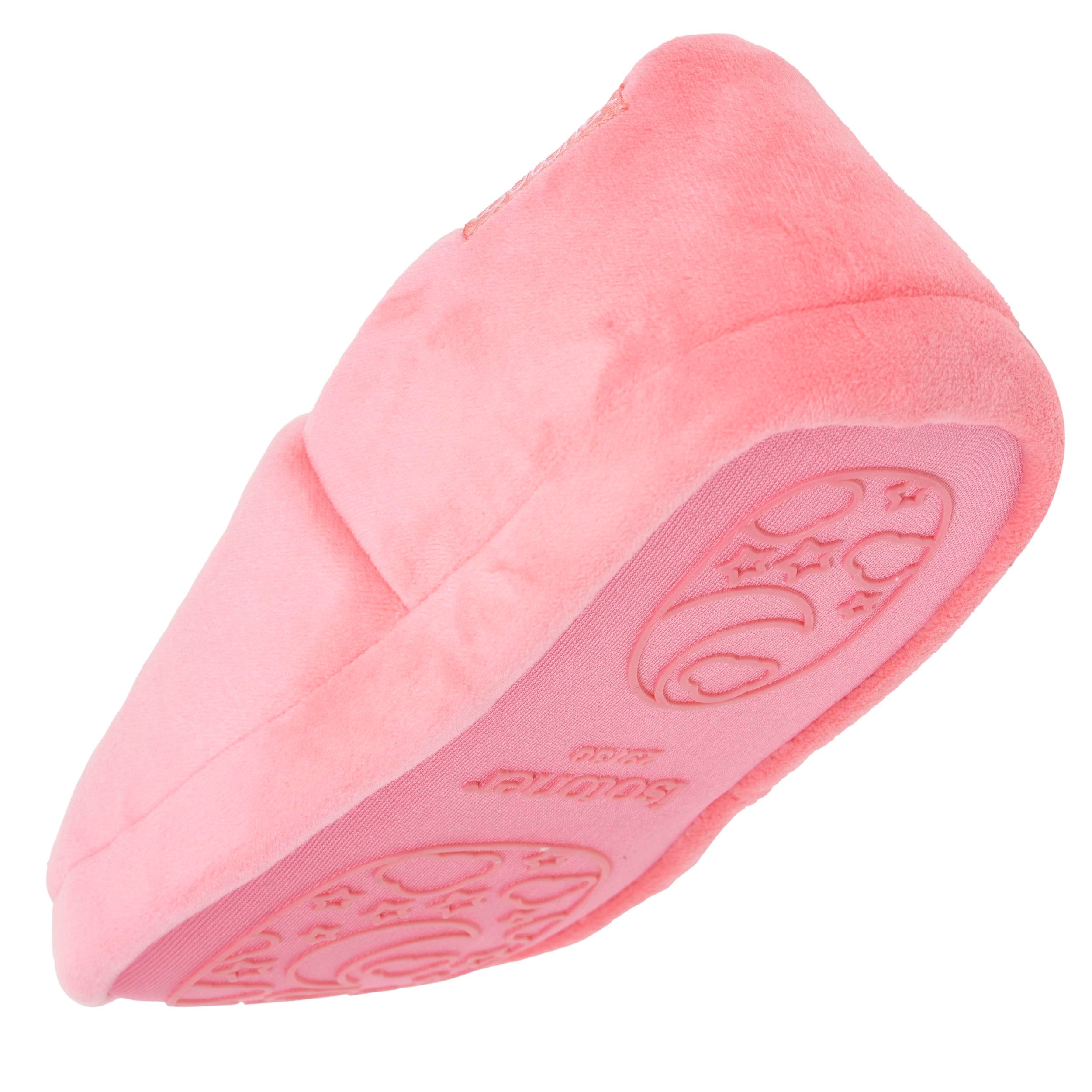 isotoner-chaussons-slippers-enfant-velours-panda-rose image 5