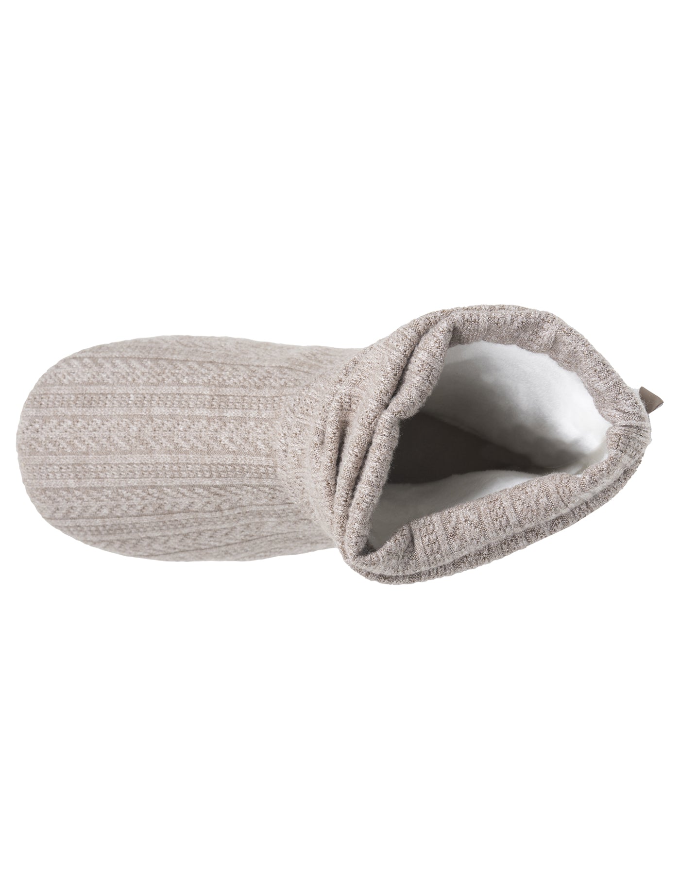 isotoner-chaussons-bottillons-tricot-femme-beige-chin image 7