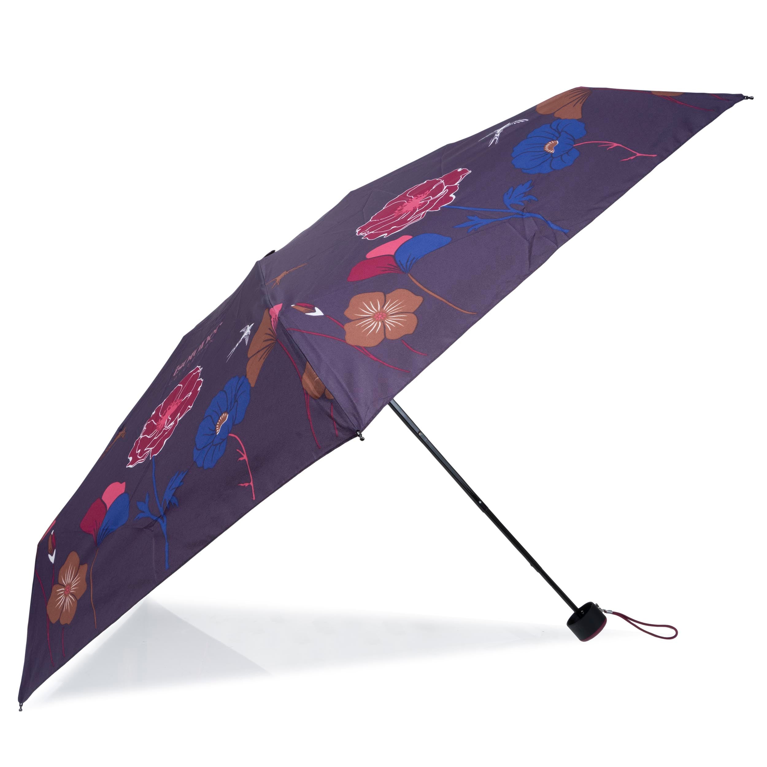 isotoner-parapluie-mini-slim-frise-bleue-recycl image 2