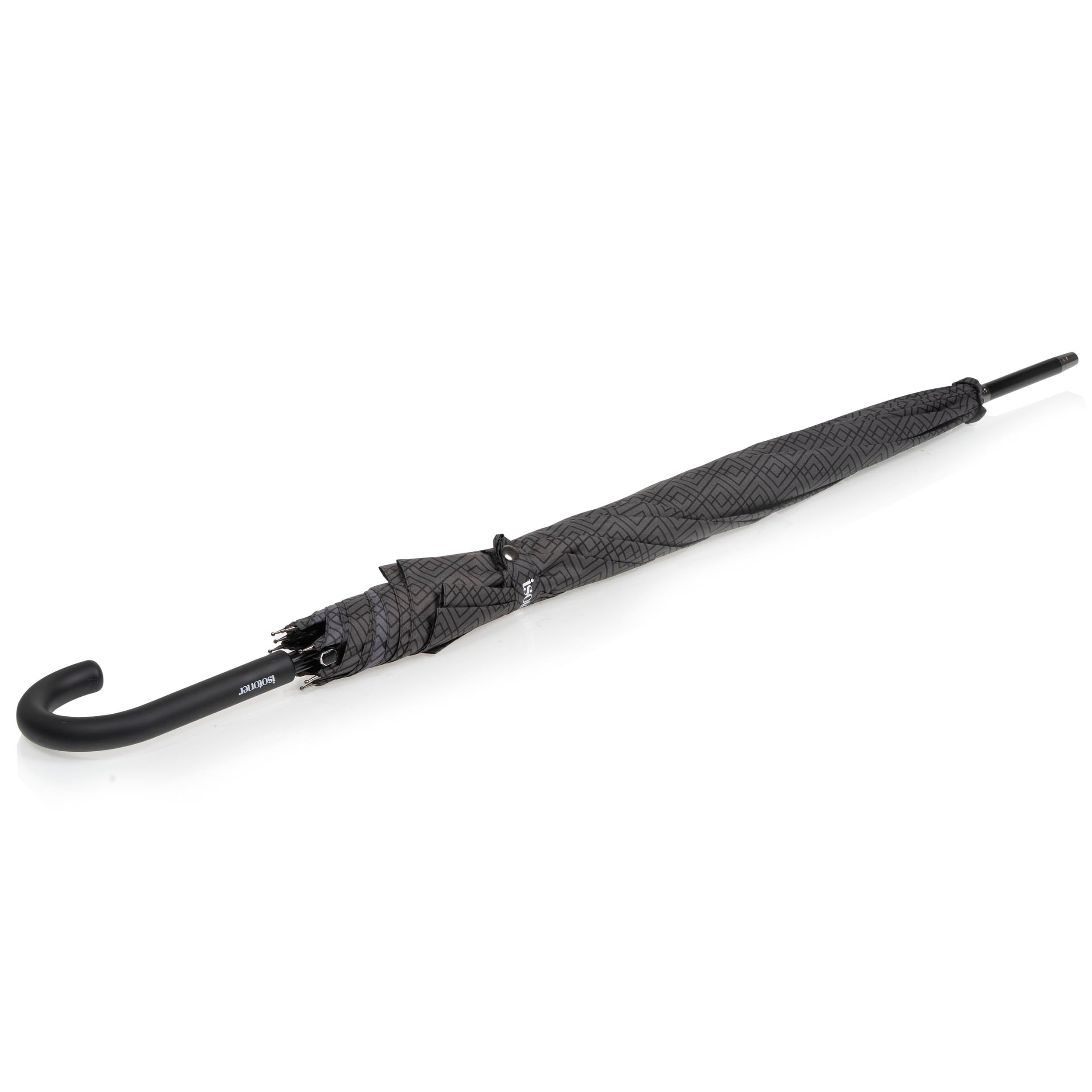 isotoner-parapluie-canne-auto-monogramme-100-cm-ultra-d-perlant image 2