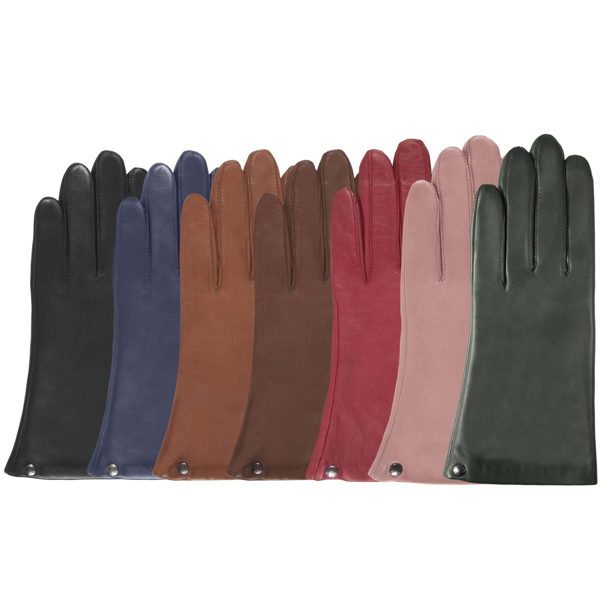 isotoner-gants-femme-cuir-doubl-soie-marine image 2