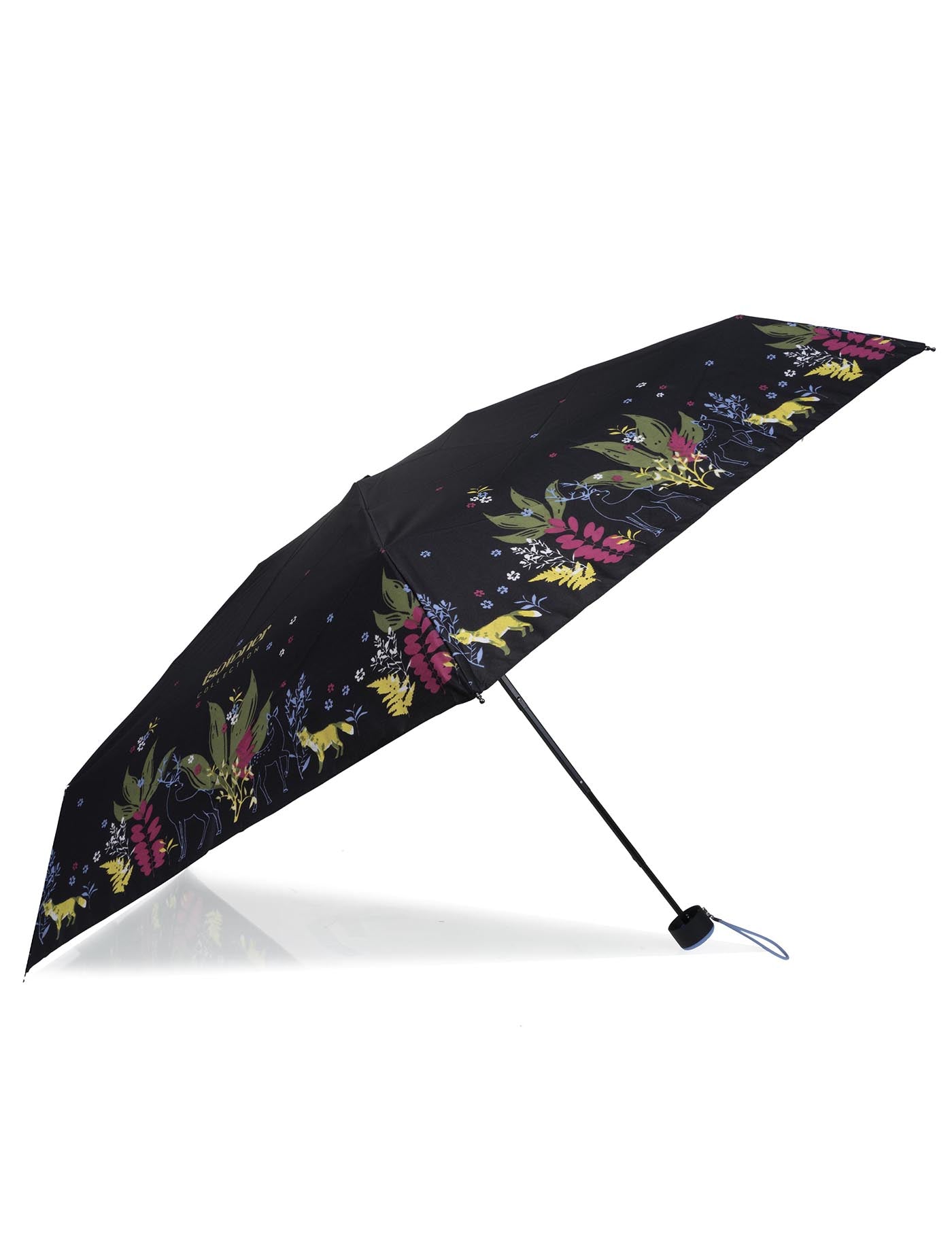 isotoner-parapluie-mini-ultra-slim-frise-cerf-recycl image 7