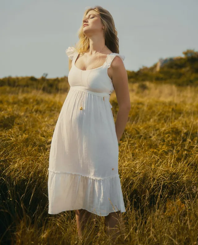 cache-c-ur-melody-robe-de-grossesse-et-d-allaitement-blanc image 1