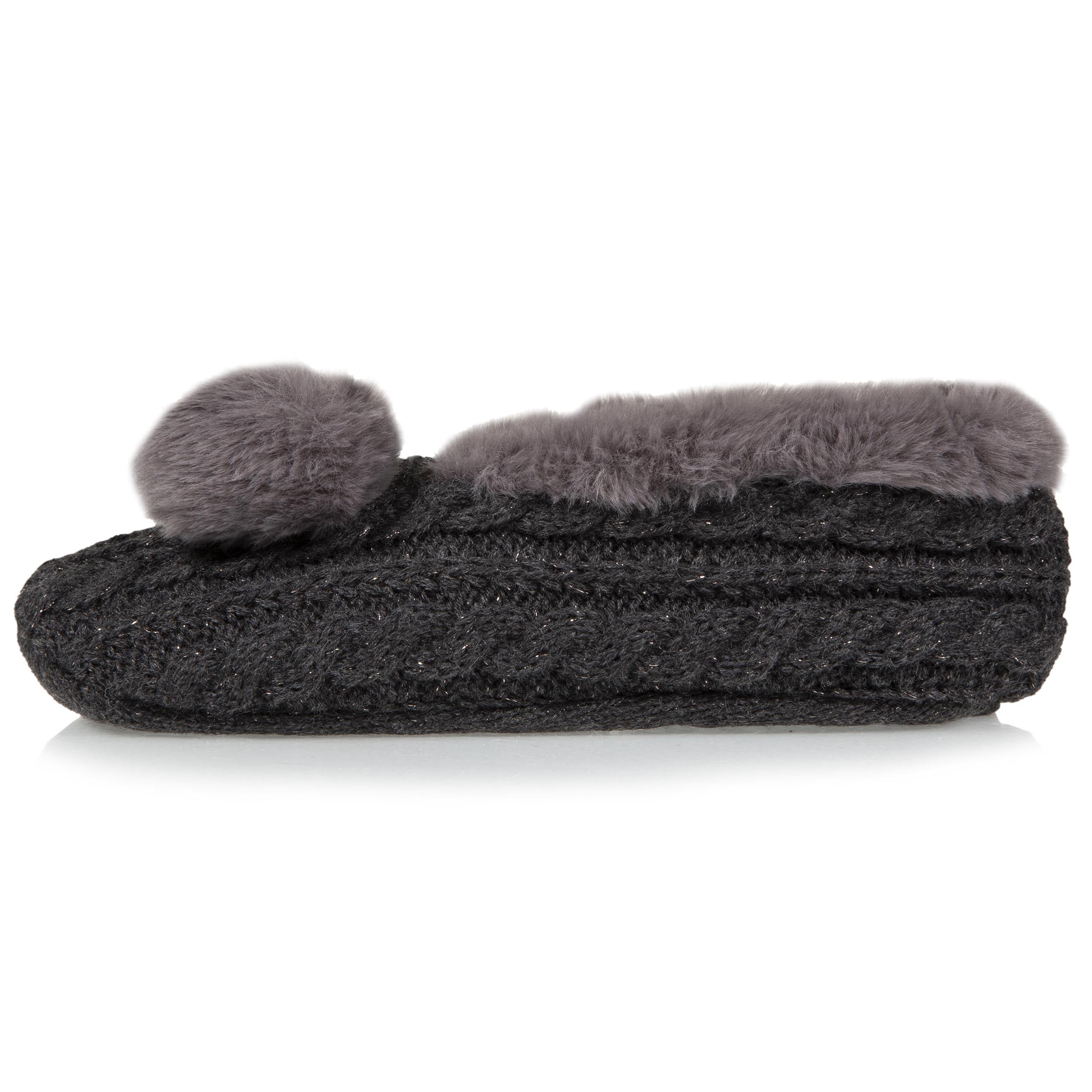 isotoner-chaussettes-chaussons-femme-pompon-antid-rapant image 3