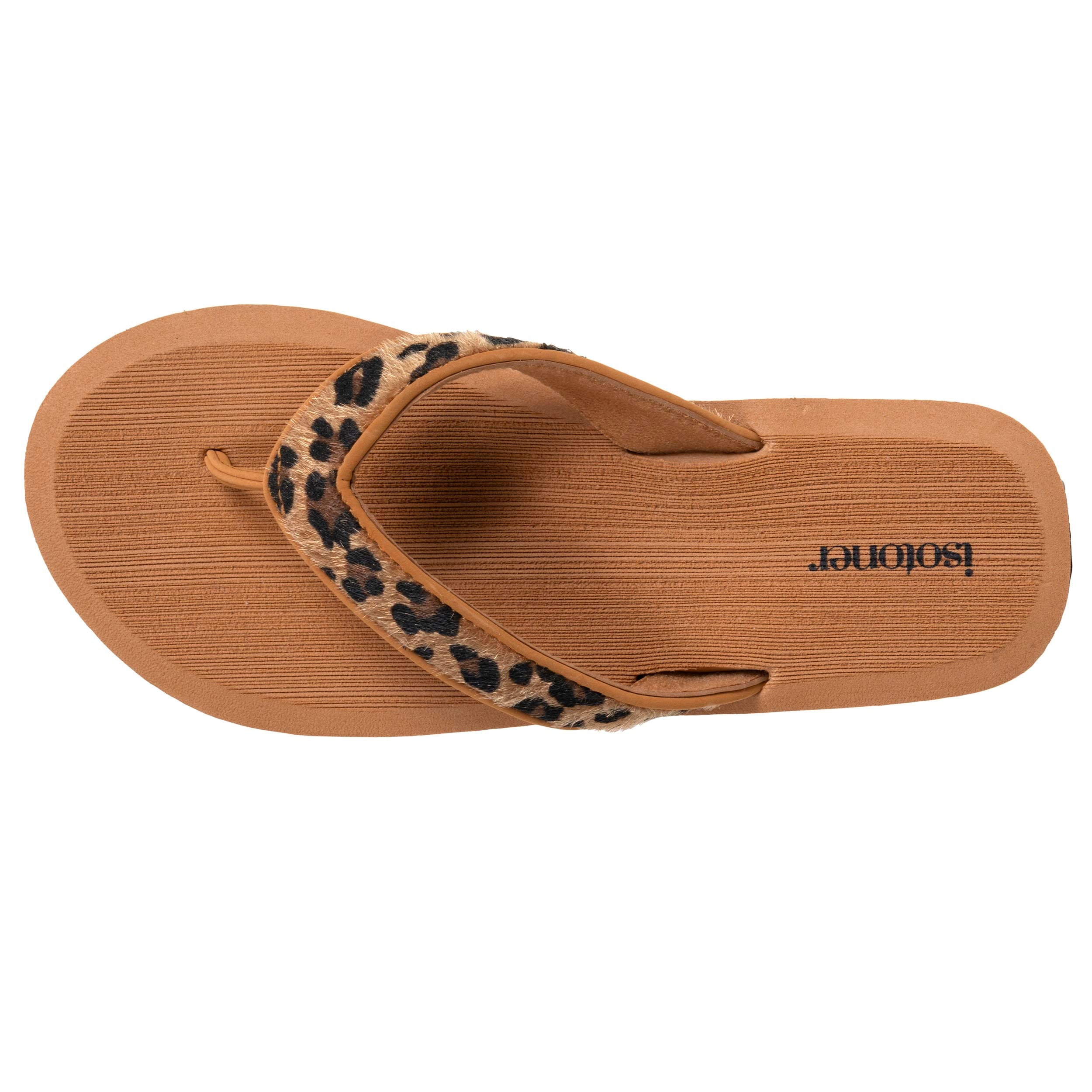 isotoner-yoga-jungle-tongs-femme-marron-l-opard image 3