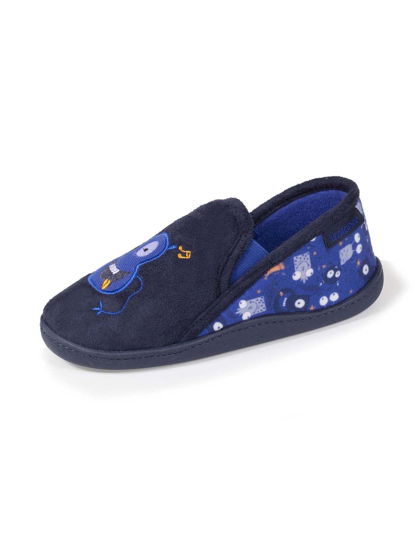 isotoner-chaussons-mocassins-enfant-monstre-su-dine-marine image 6