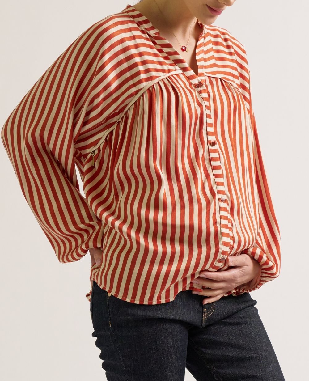 cache-c-ur-blouse-de-grossesse-et-allaitement-madeleine-cuivre image 2