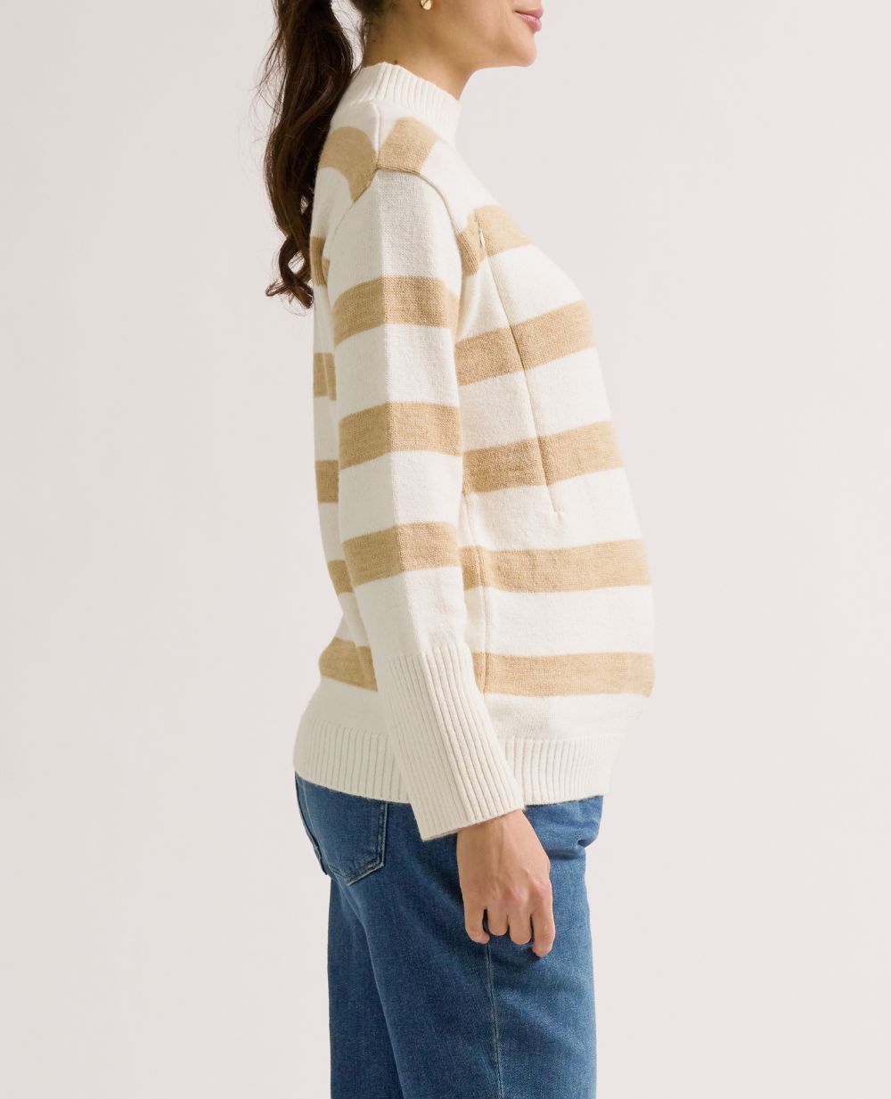 cache-c-ur-pull-de-grossesse-et-allaitement-cabourg-beige-ivoire image 4