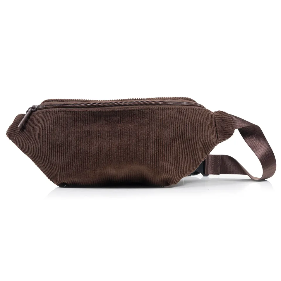 isotoner-sac-banane-mixte-velours-c-tel-marron image 1