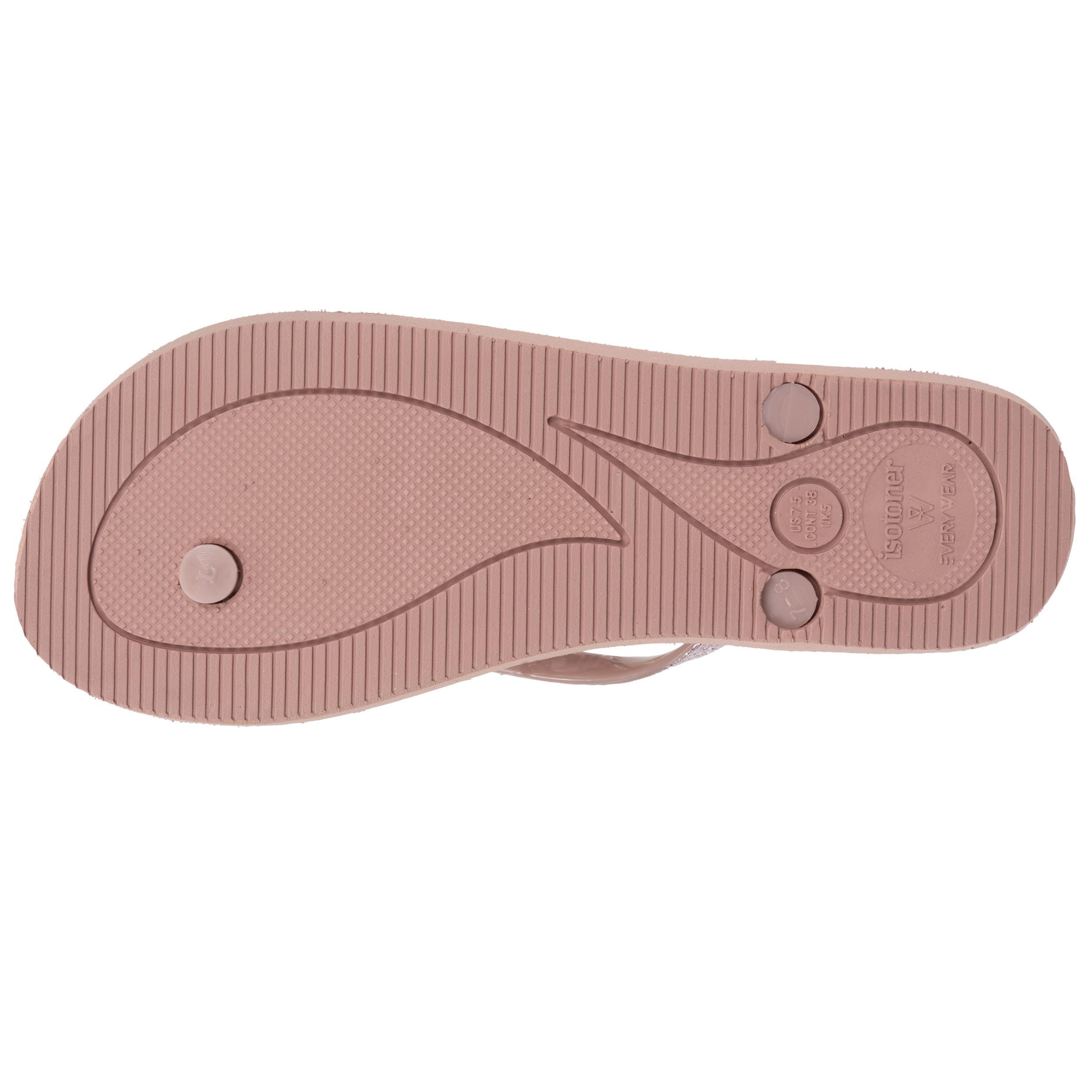 isotoner-tongs-femme-everywear-tige-paillettes-rose image 4