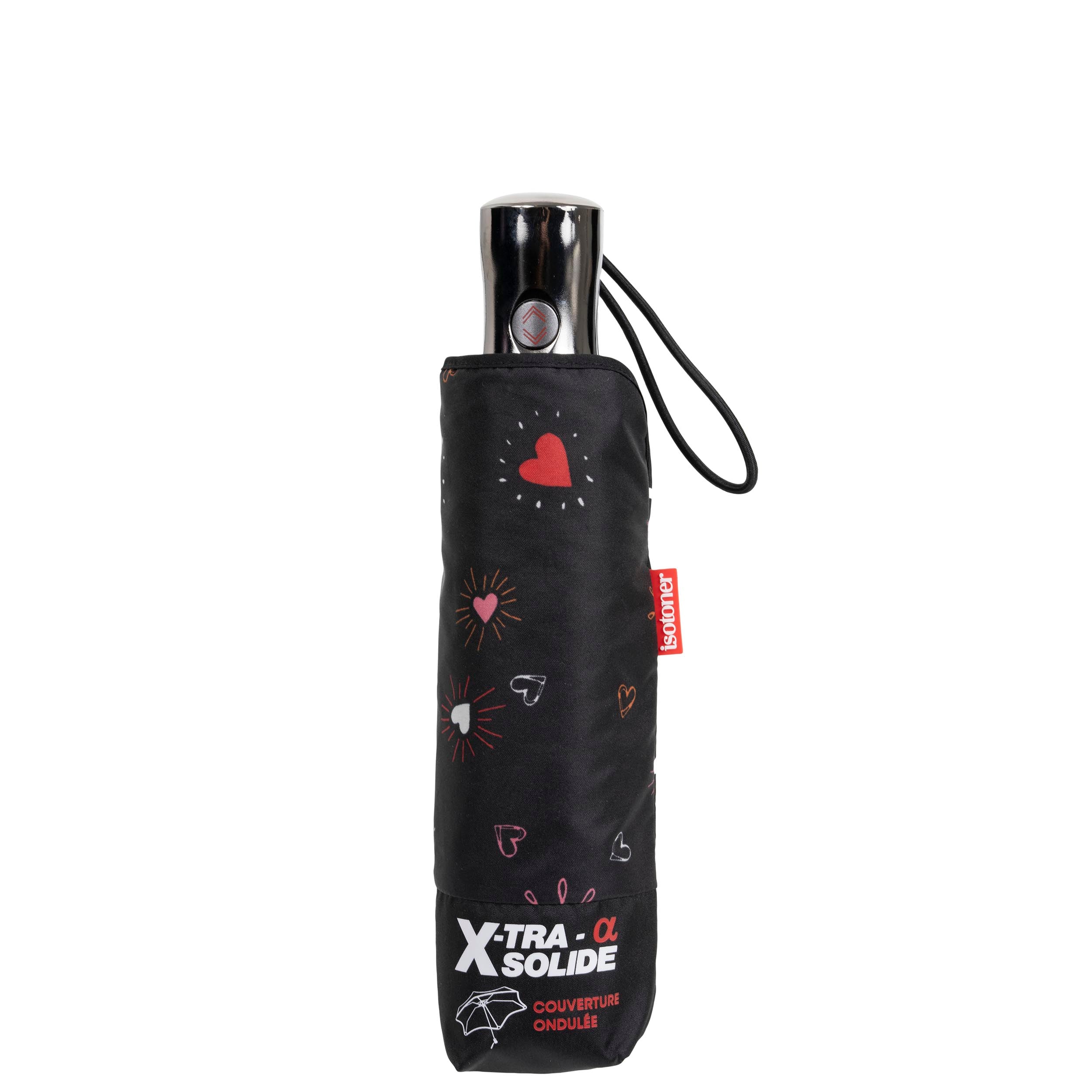 isotoner-parapluie-x-tra-solide-28-cm-coeur-rouge-automatique image 4