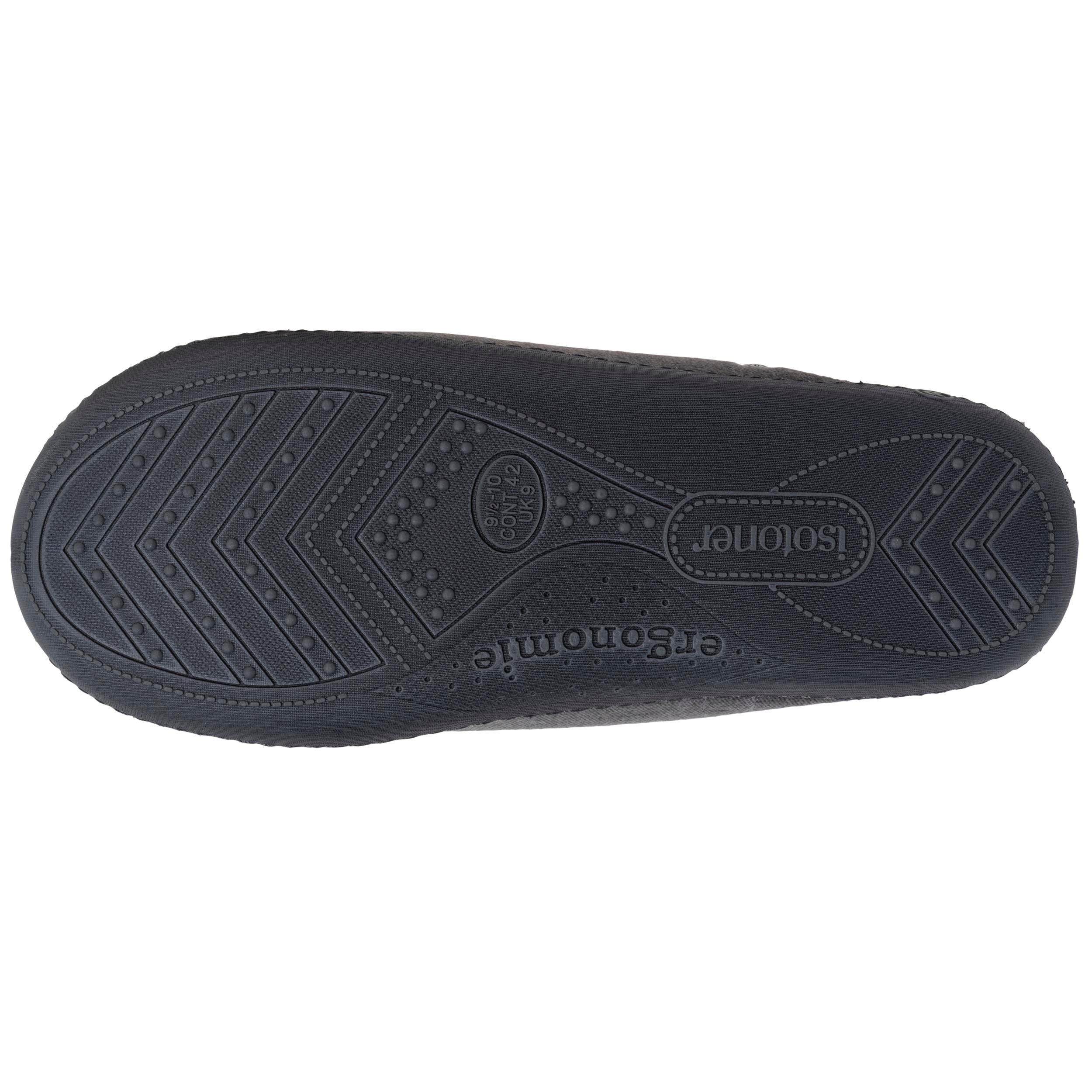 isotoner-chaussons-mules-homme-gris-chin-premium image 5
