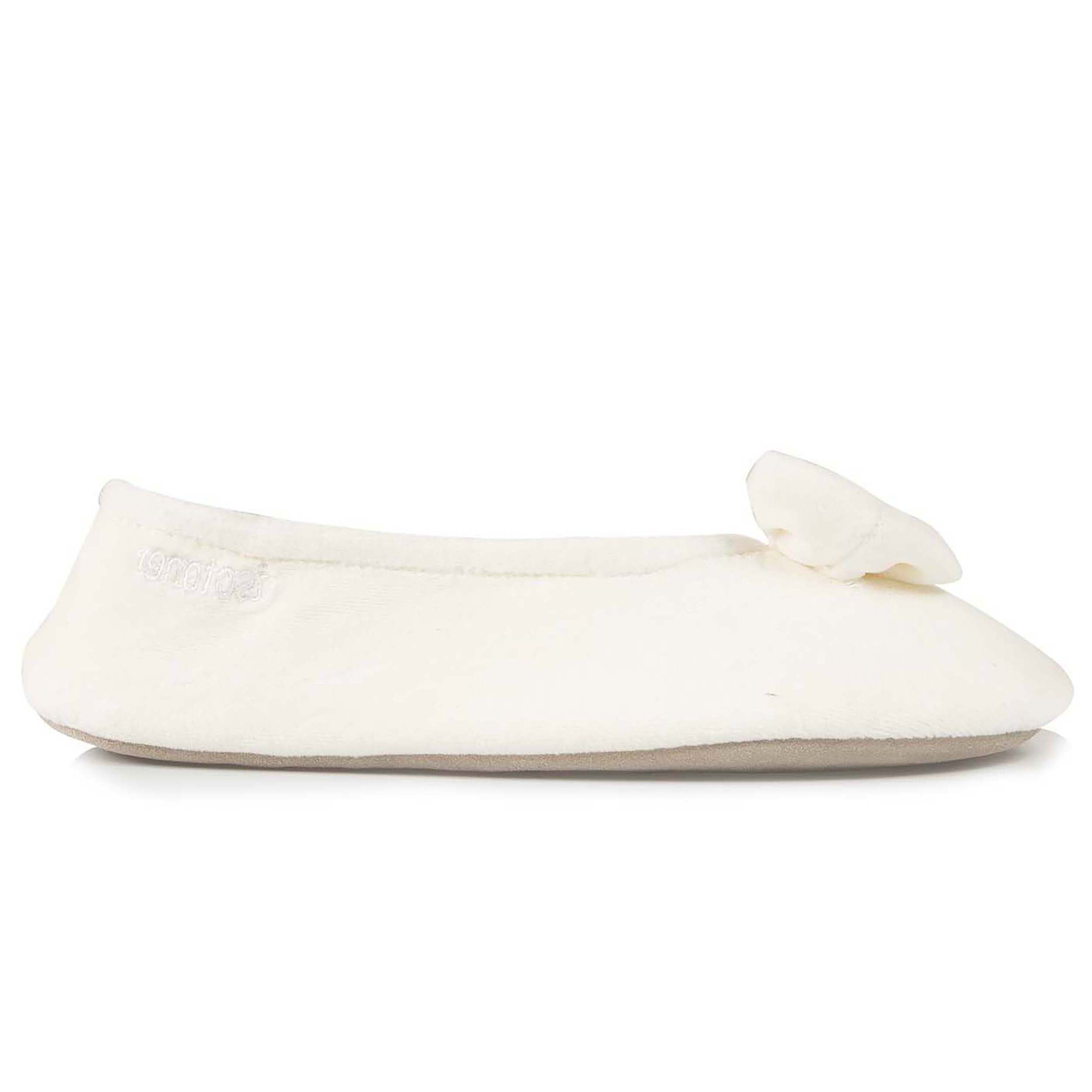 isotoner-chaussons-ballerines-femme-strass-ivoire image 8