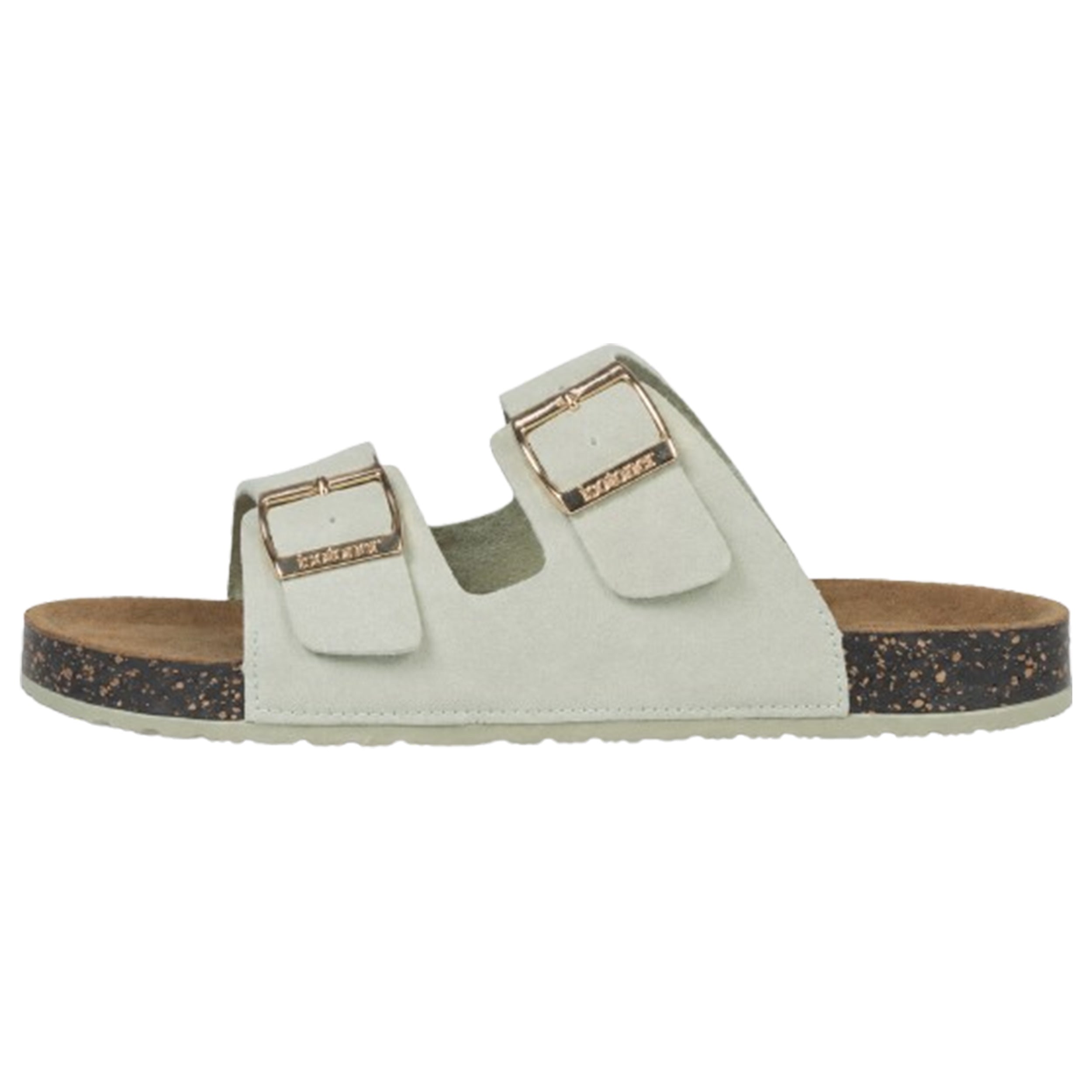 isotoner-mules-sandales-femme-double-bride-vert-d-eau image 3