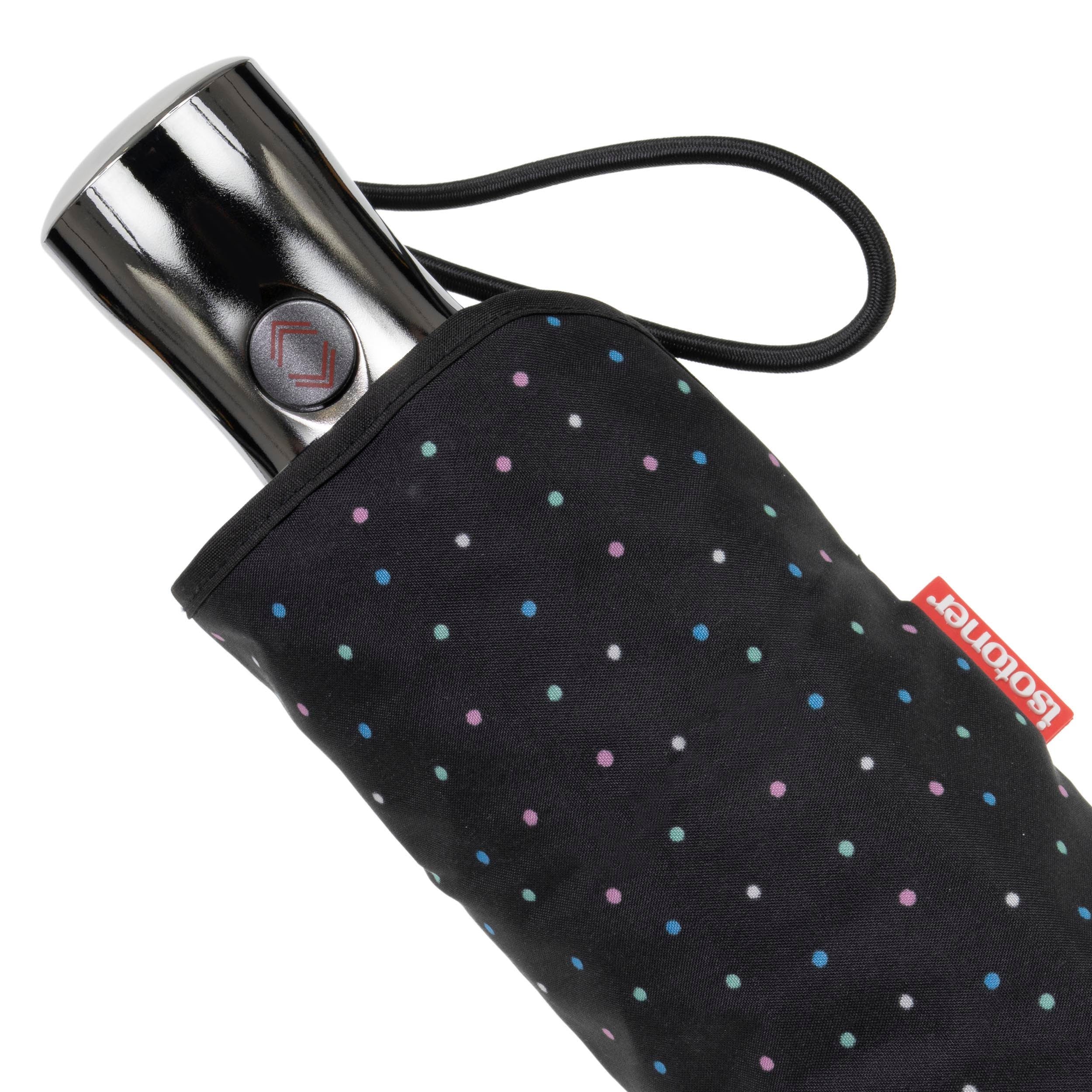 isotoner-parapluie-x-tra-solide-28-cm-mini-pois-noir image 5