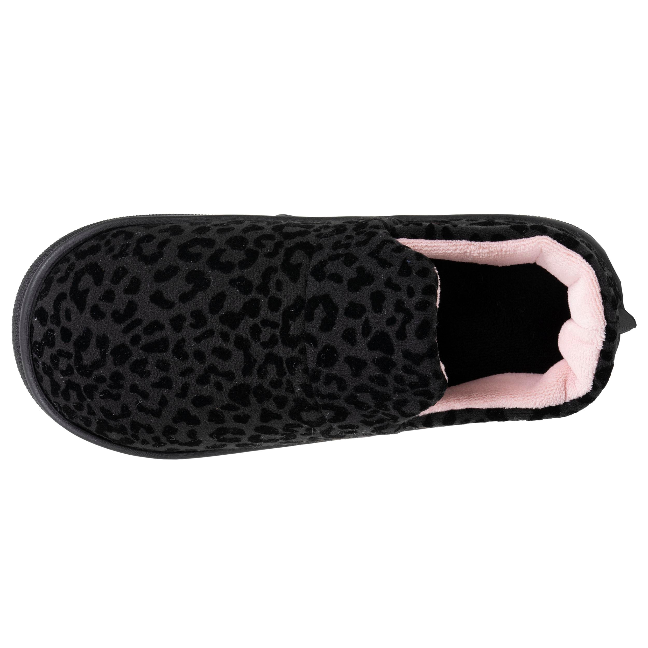 isotoner-bloup-femme-chaussons-slippers-noir-l-opard image 3