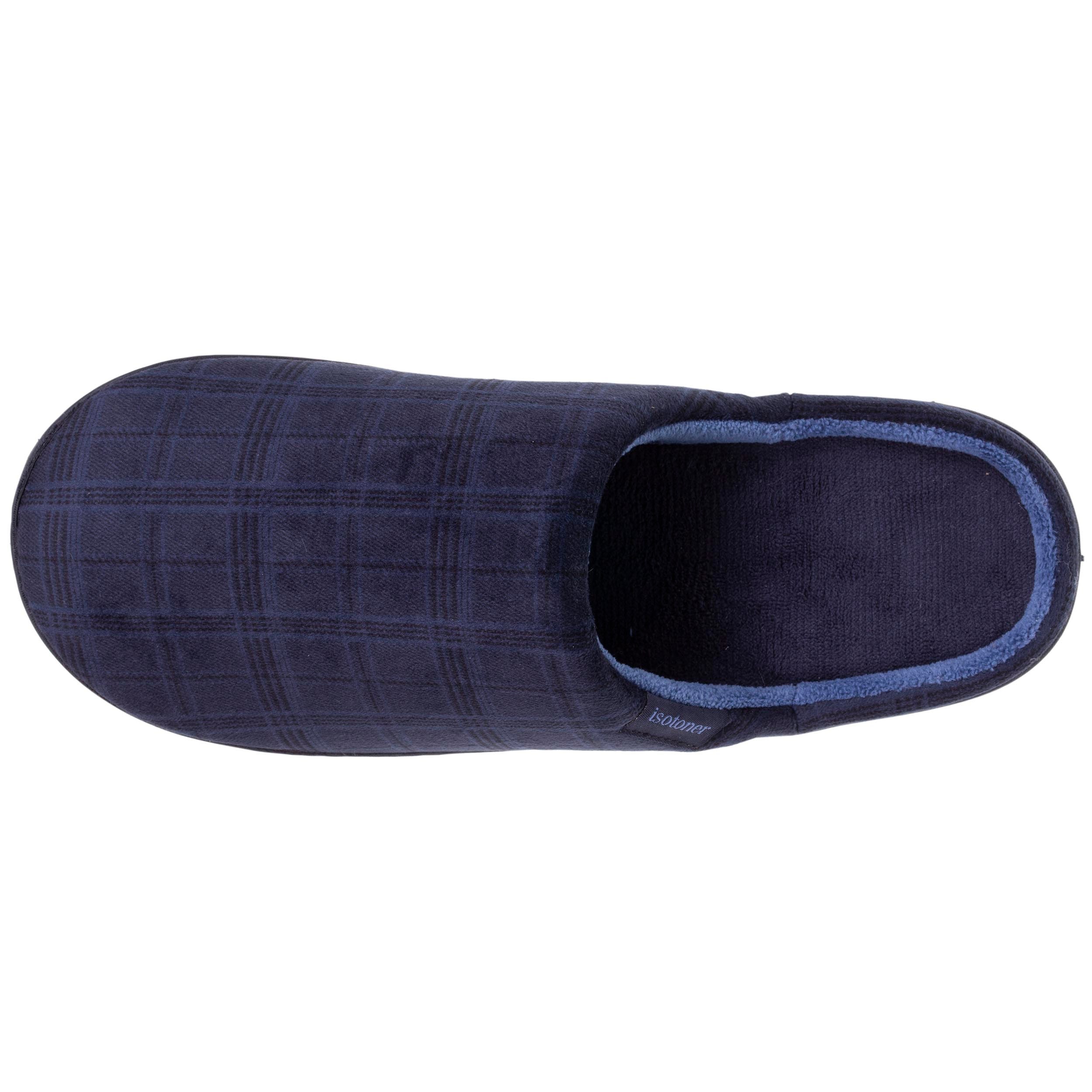 isotoner-mules-chaussons-homme-prince-de-galles-marine-everywear image 2
