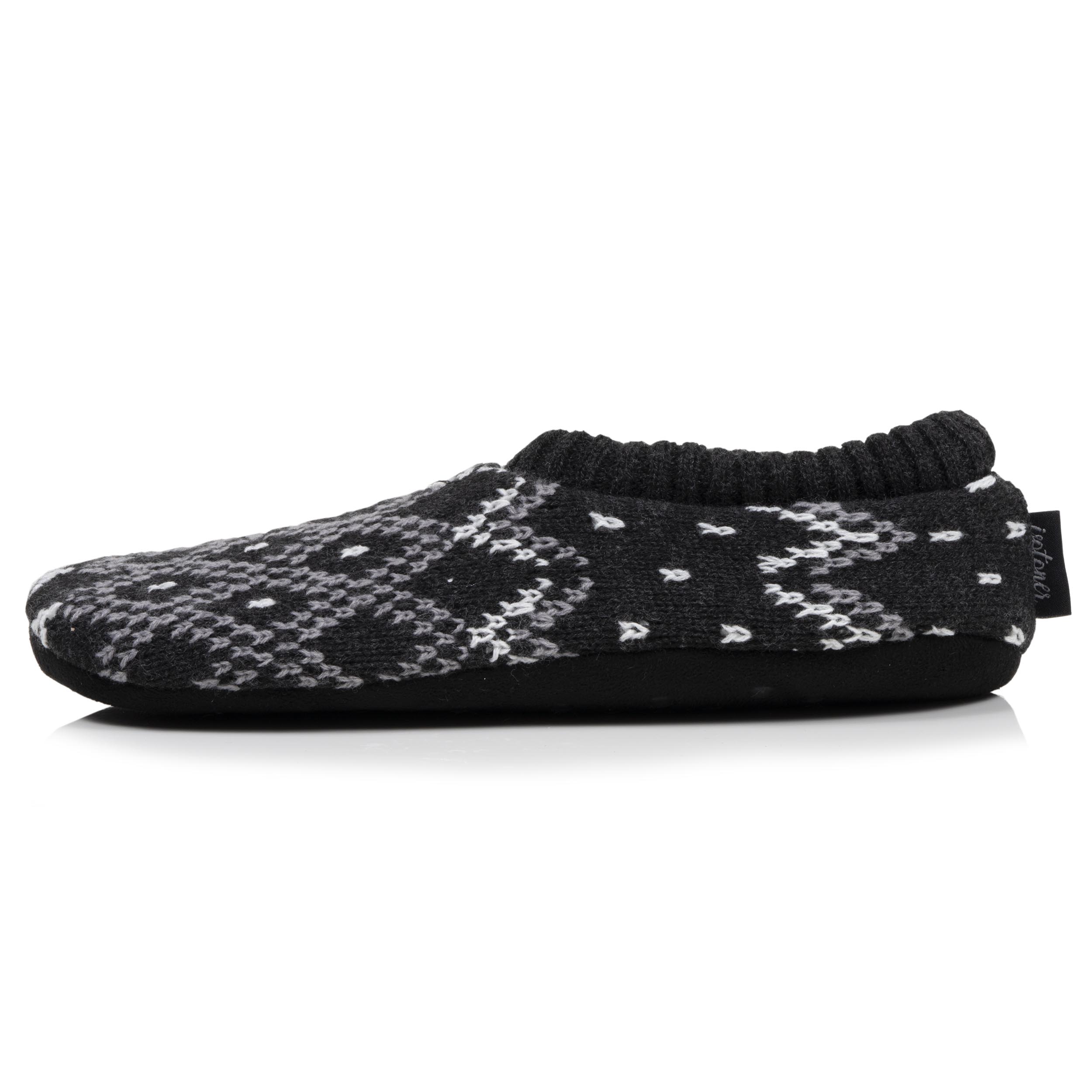isotoner-chaussettes-chaussons-homme-jacquard-gris-2 image 3