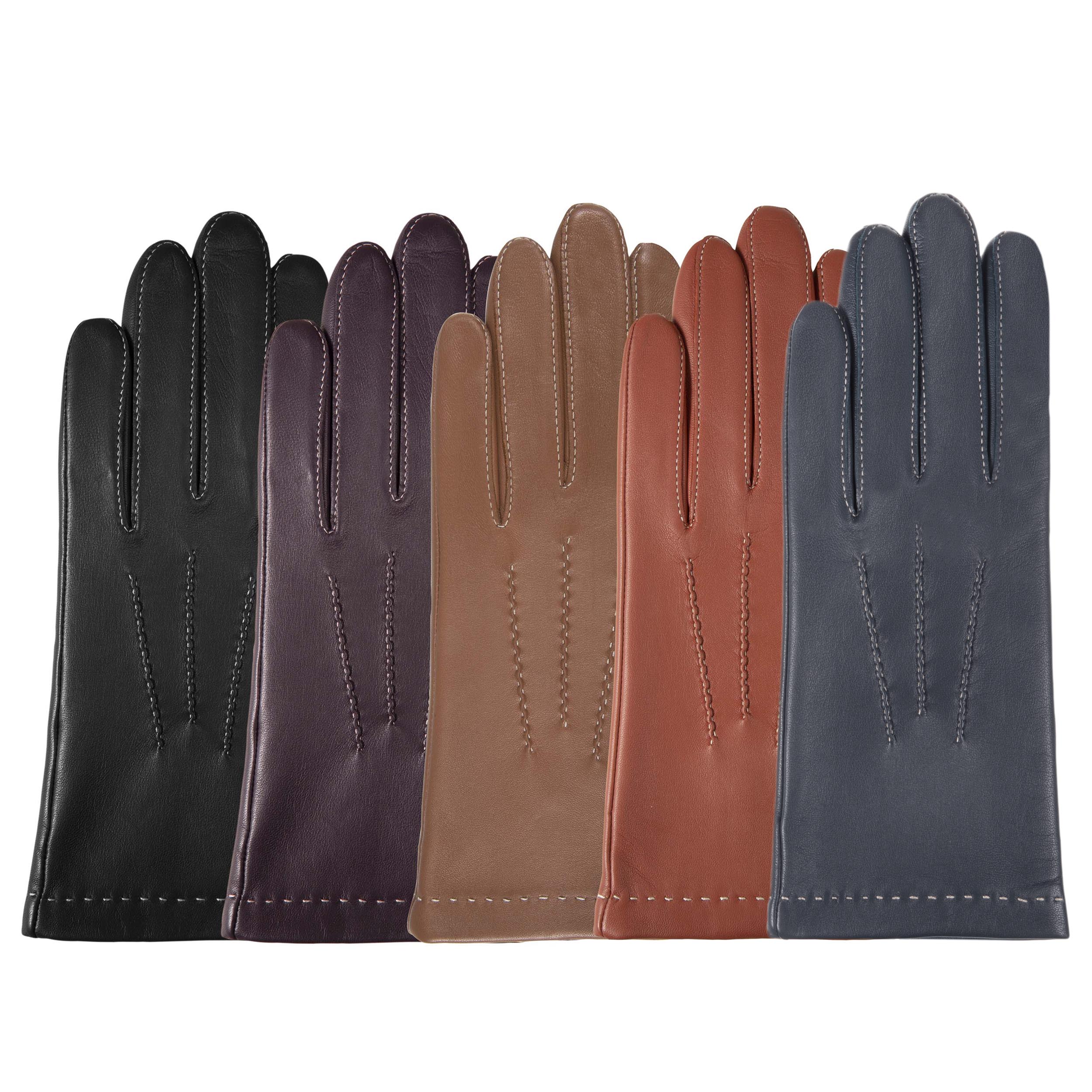isotoner-gants-femme-3-baguettes-cuir-denim image 2