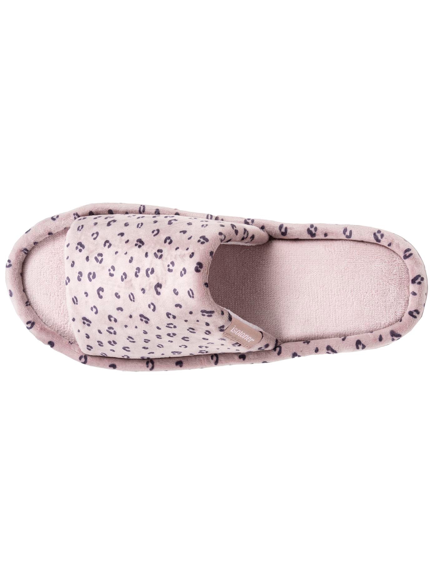 isotoner-chaussons-sandales-plateforme-femme-l-opard-rose image 7