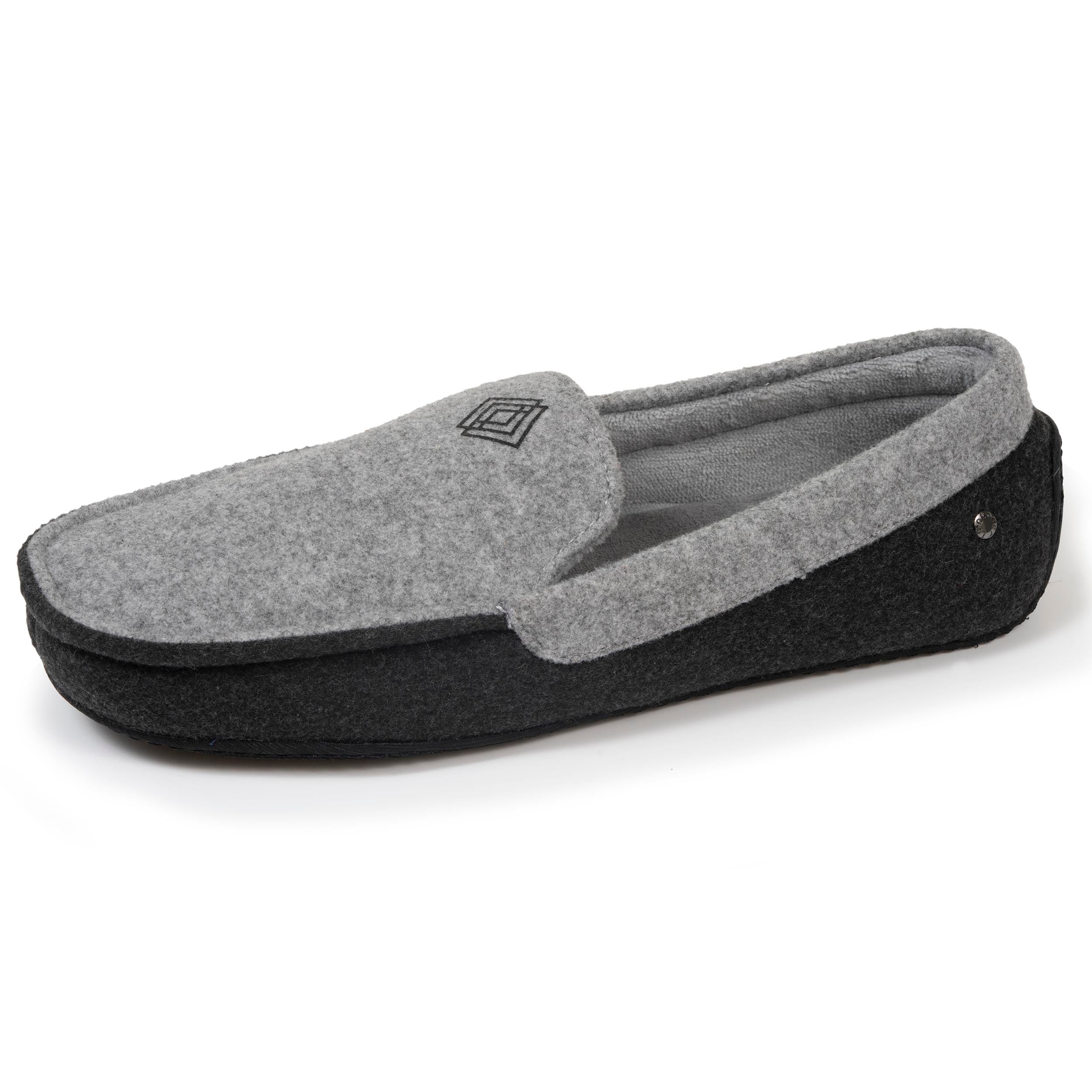 isotoner-chaussons-mocassins-homme-d-grad-gris image 1
