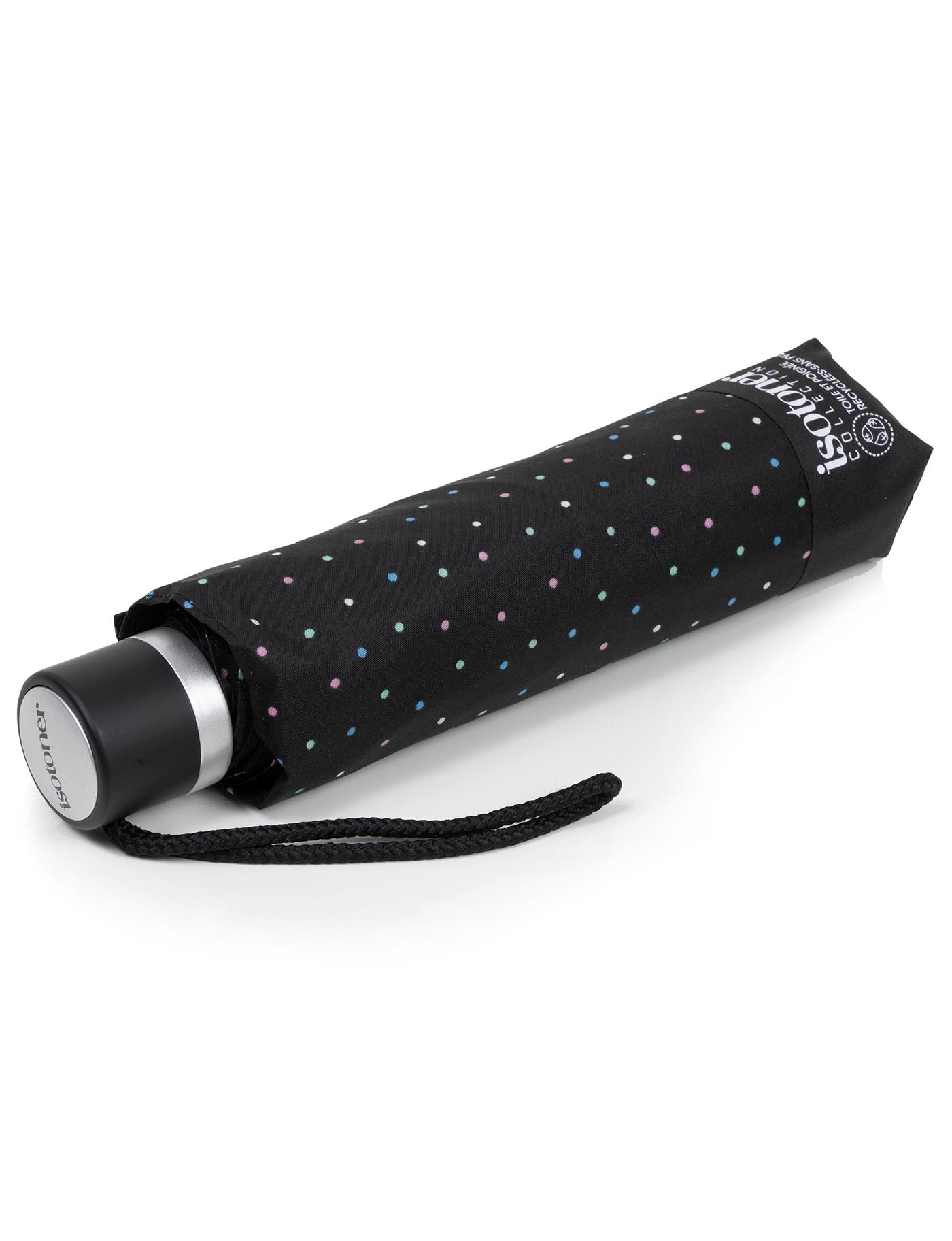 isotoner-parapluie-petit-prix-mini-pois-noir-23-cm image 6