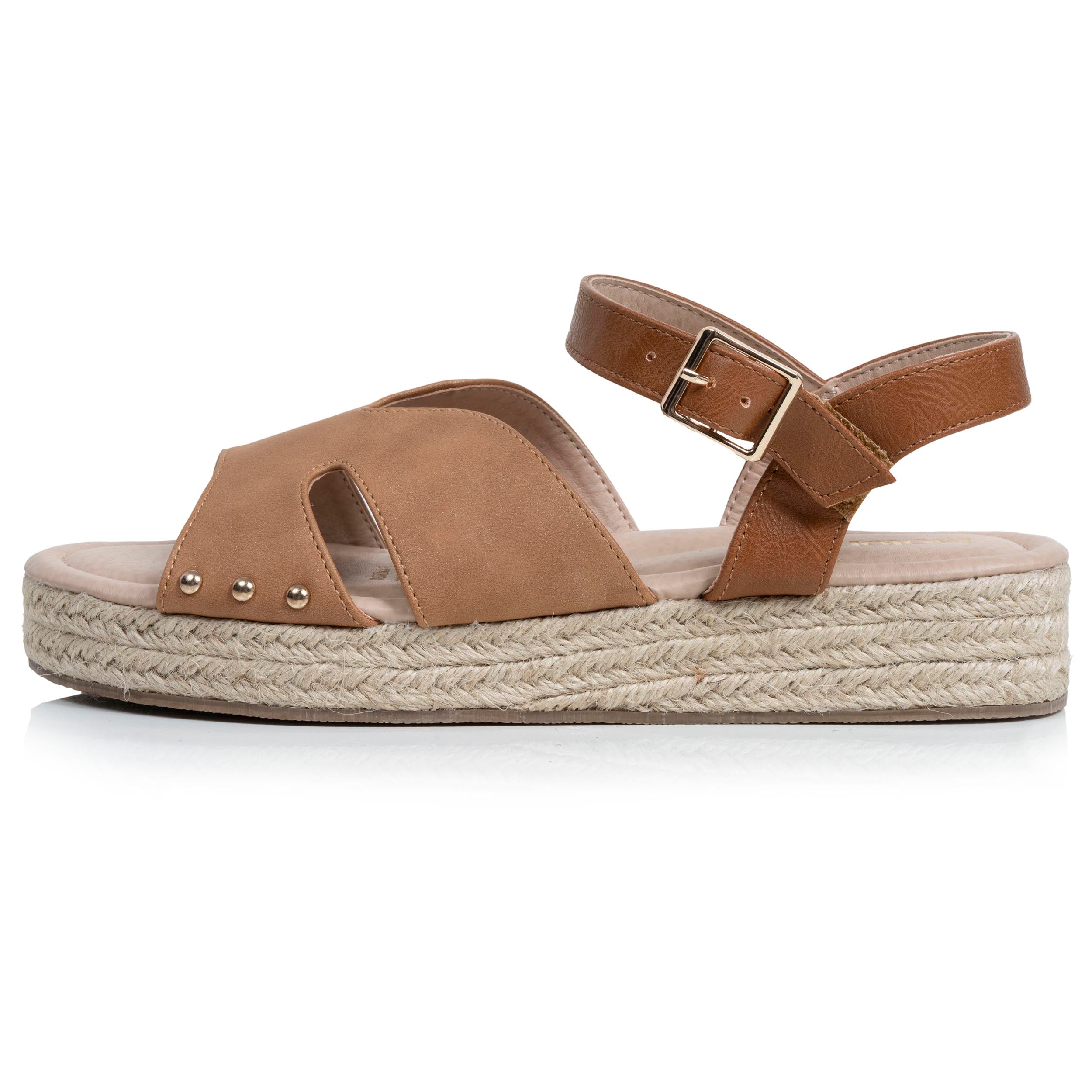 isotoner-sandales-femme-plateforme-corde-camel image 4