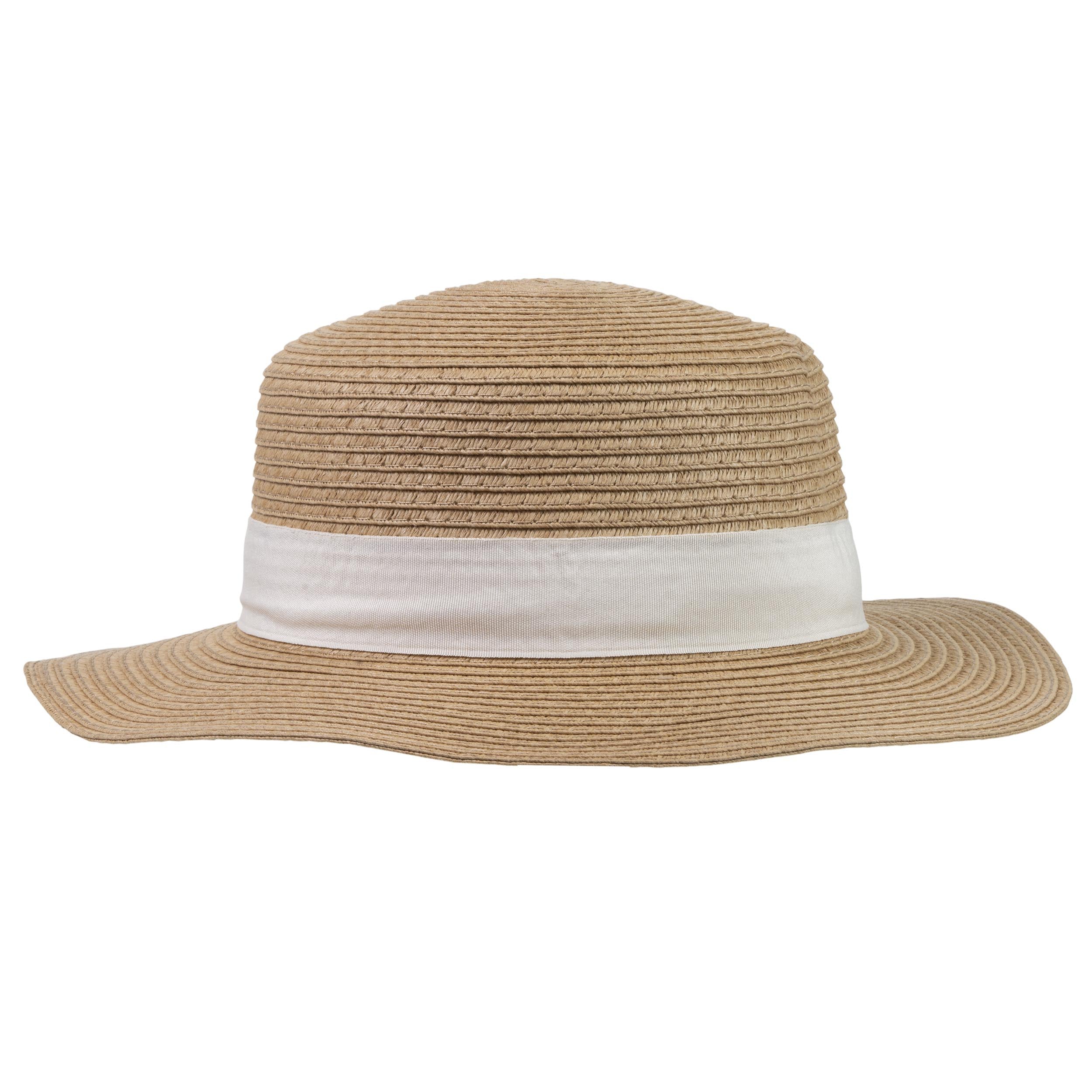 isotoner-chapeau-canotier-femme-lien-cr-me-paille-claire image 2