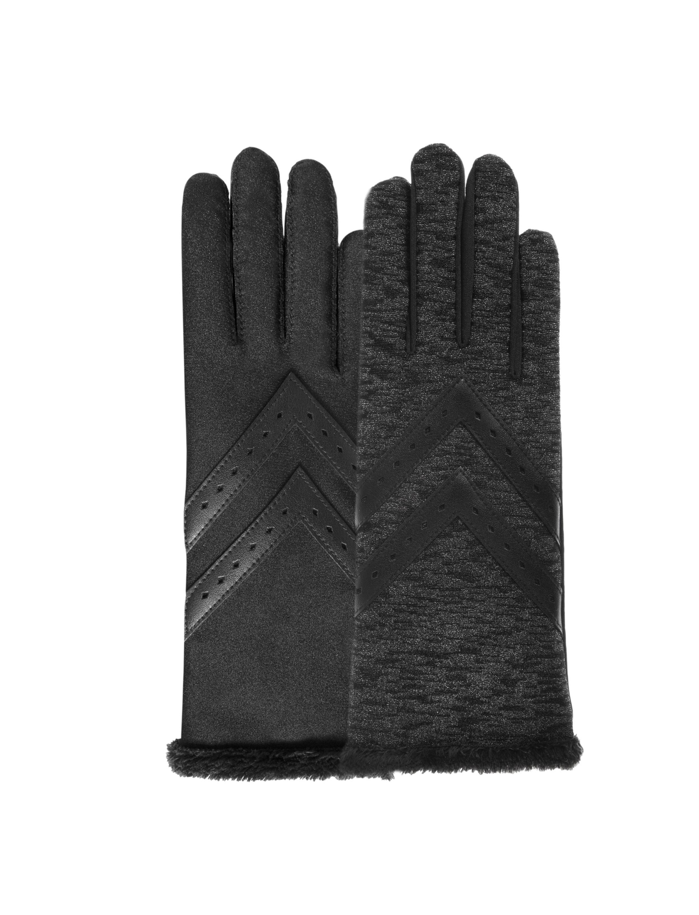 isotoner-gants-femme-tissu-recycl-noir-doubl-tactile image 7