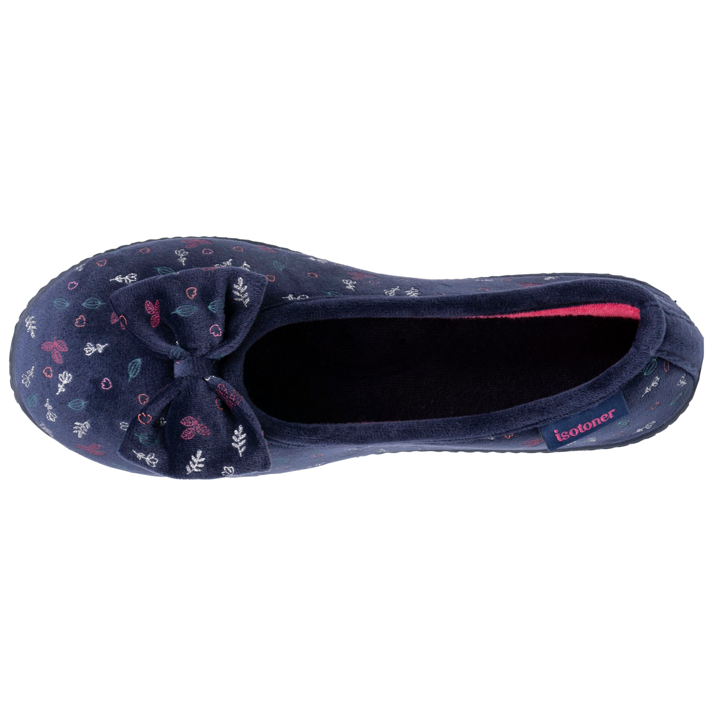 isotoner-chaussons-ballerines-femme-marine-m-moire-de-forme-2 image 3